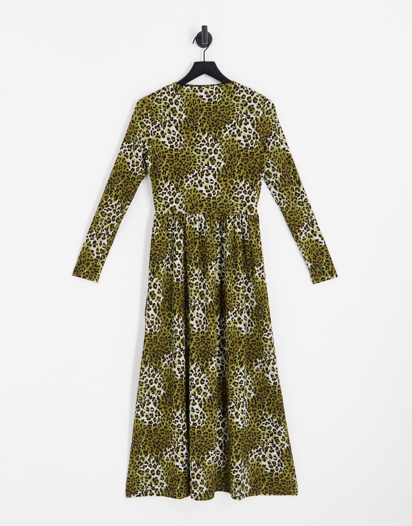 JDY maxi dress in green animal print