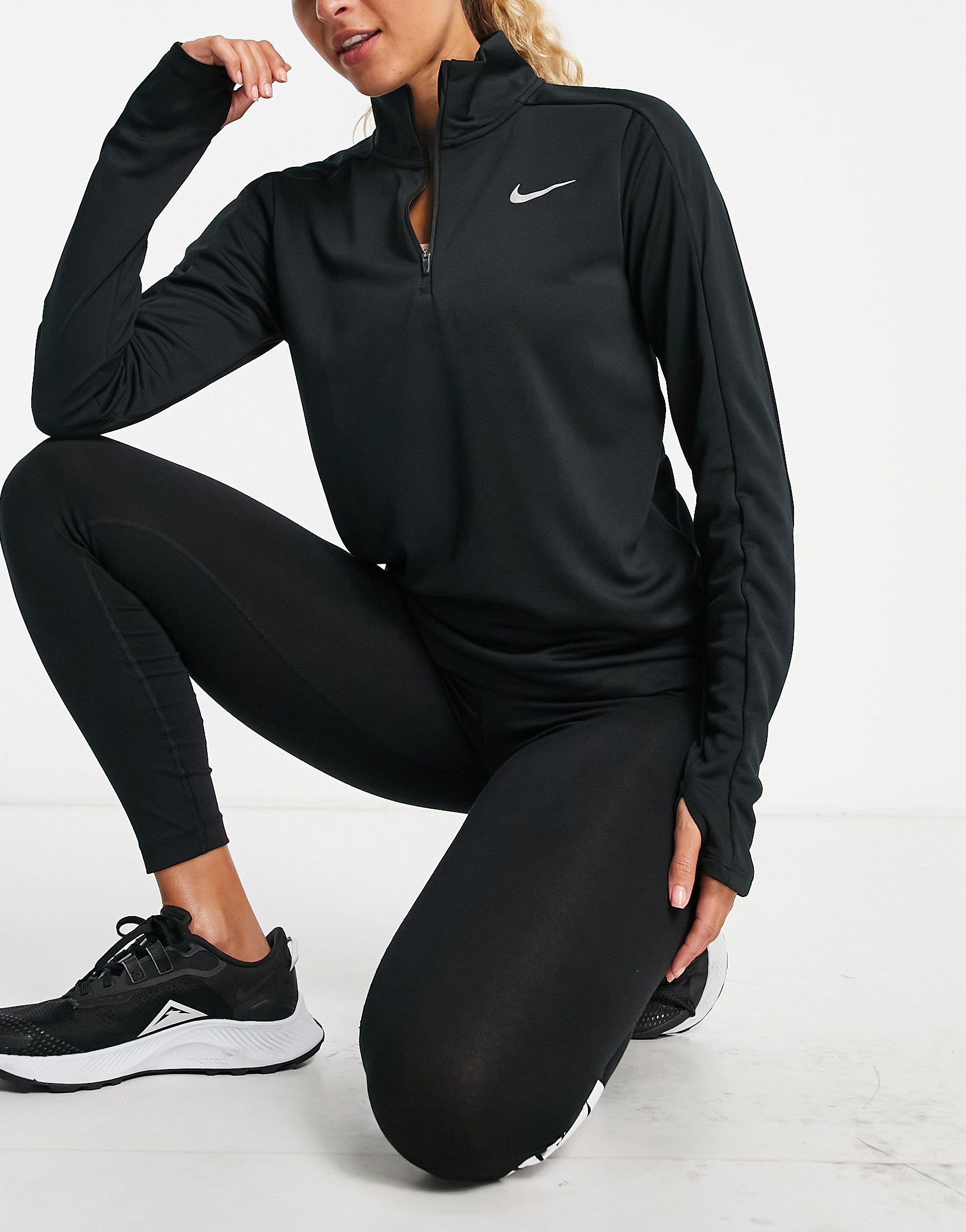 Nike Apparel Asos Nike Long Sleeve Nike Running Pacer Dri-FIT Half