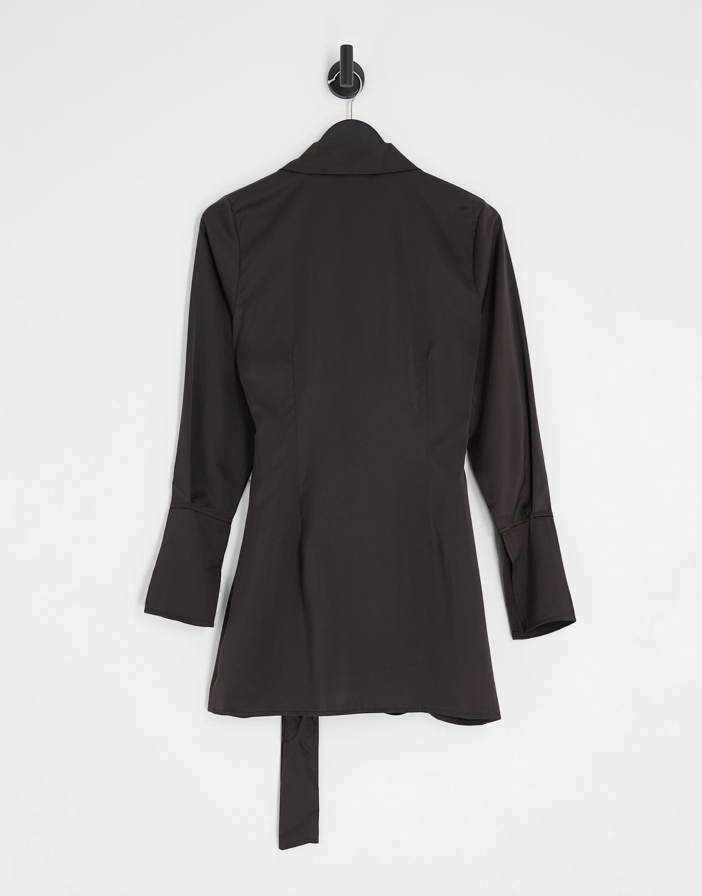 Public Desire wrap mini dress in chocolate
