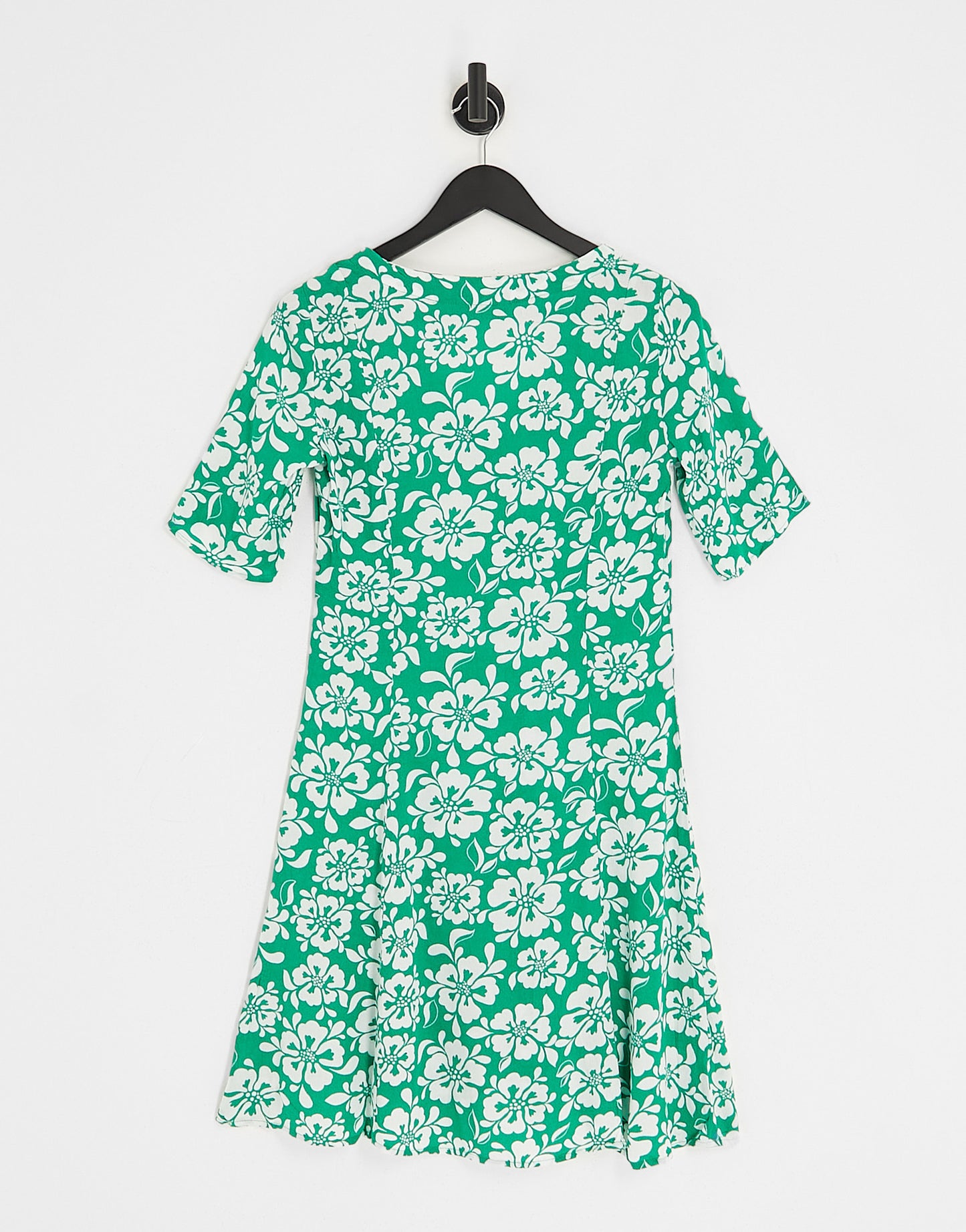 Monki button through mini dress in hibiscus floral