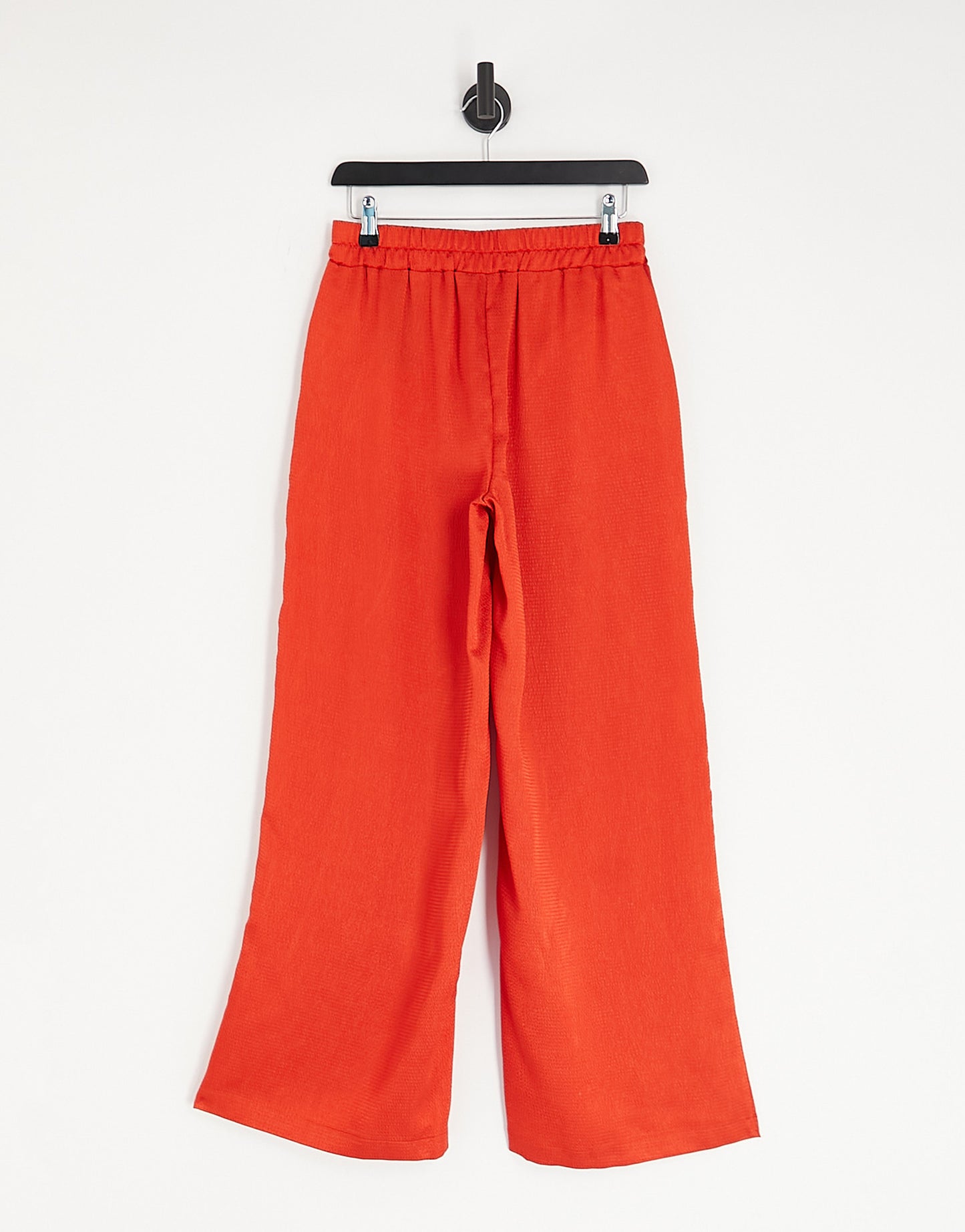 Vero Moda wide leg satin trouser co-ord in red