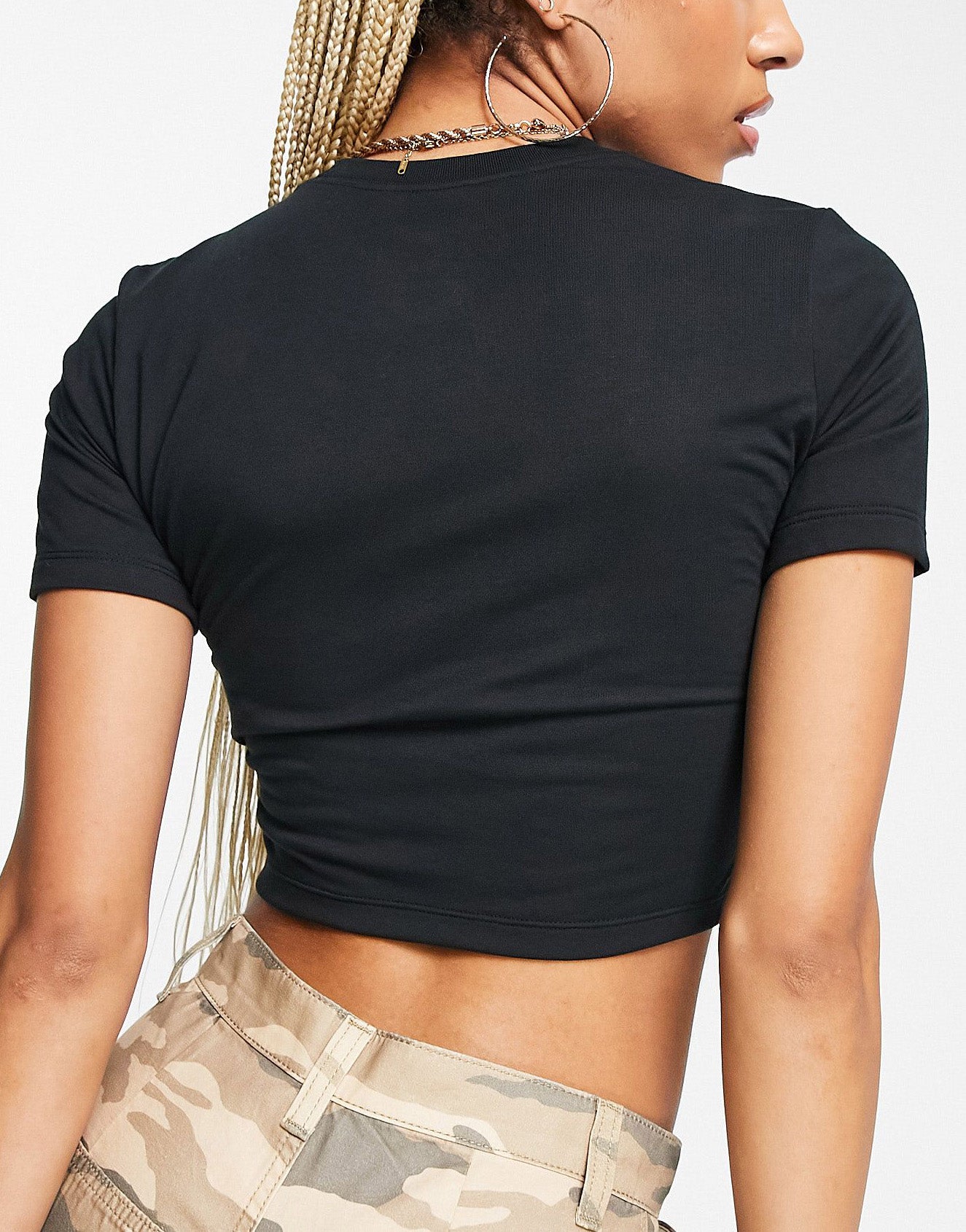 Nike Essential crop t-shirt in black