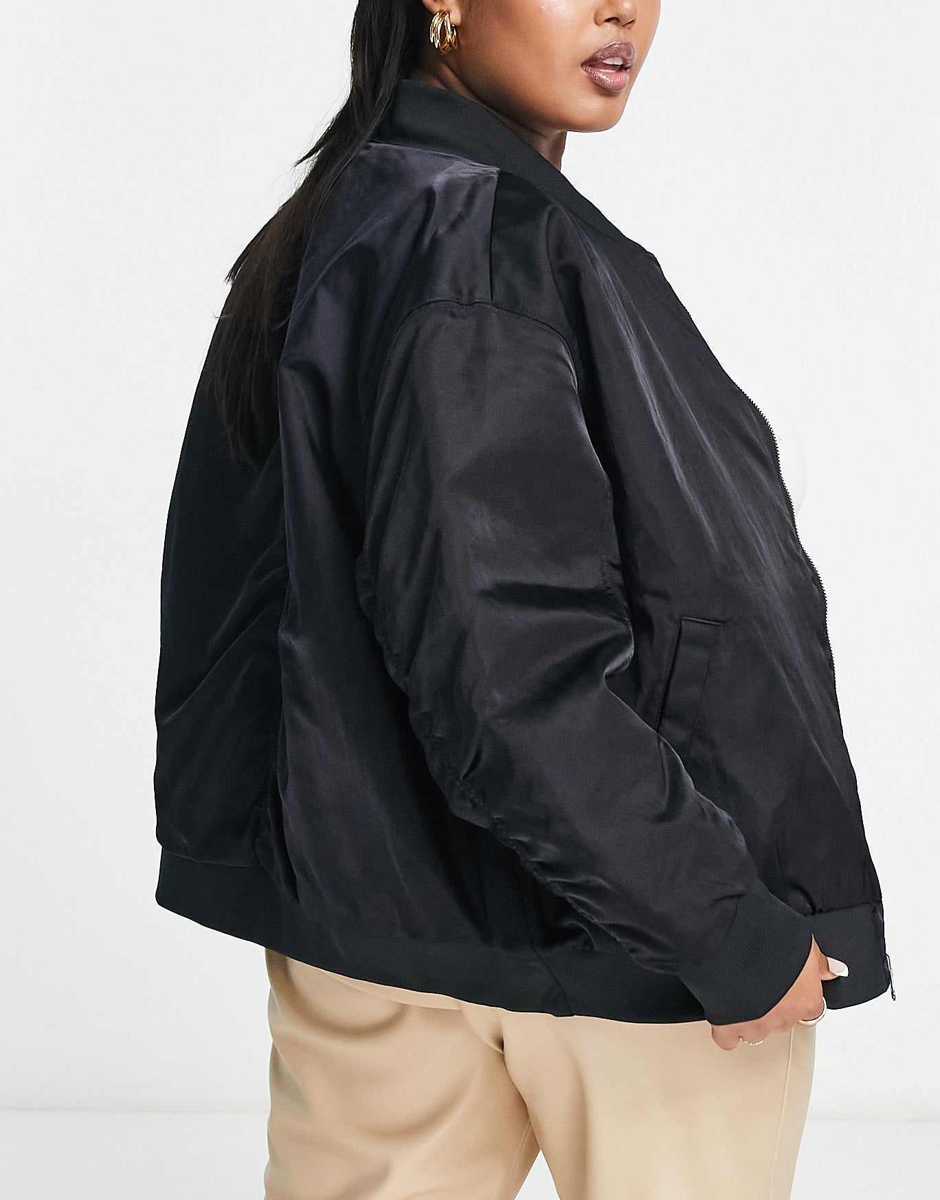 Nike Plus varsity jacket in black
