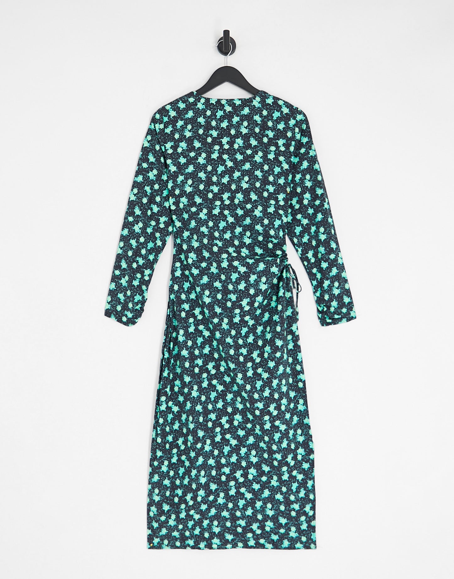 Vero Moda floral printed midi dress in green and black