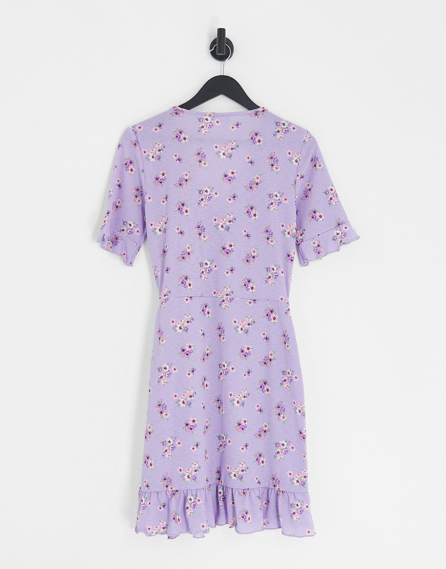 JDY Tall exclusive wrap mini tea dress in lilac vintage floral