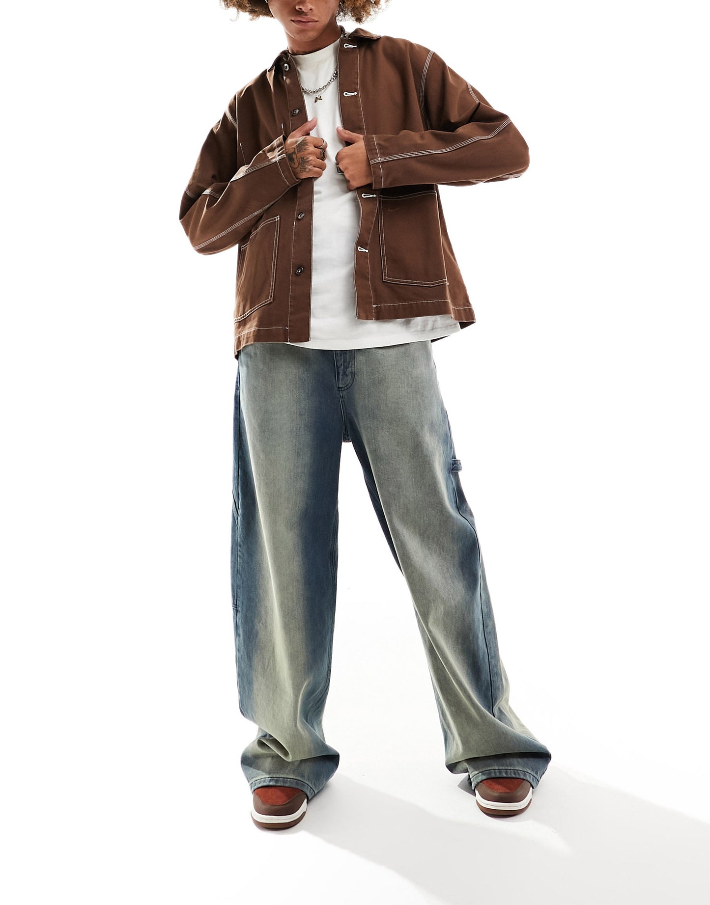 Nike Life chore jacket in brown