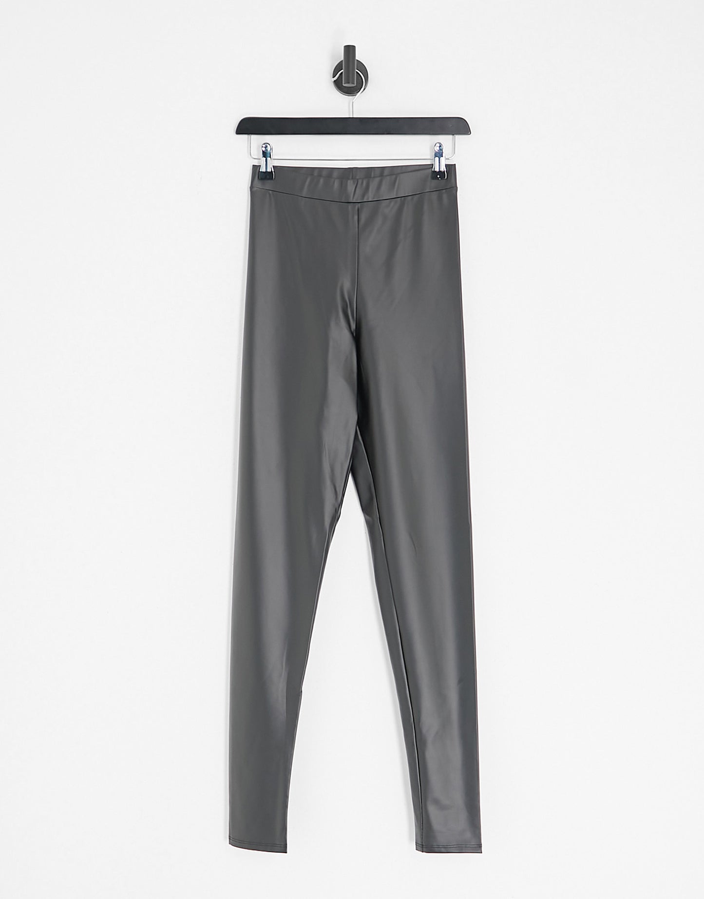 Topshop Tall faux leather legging in black