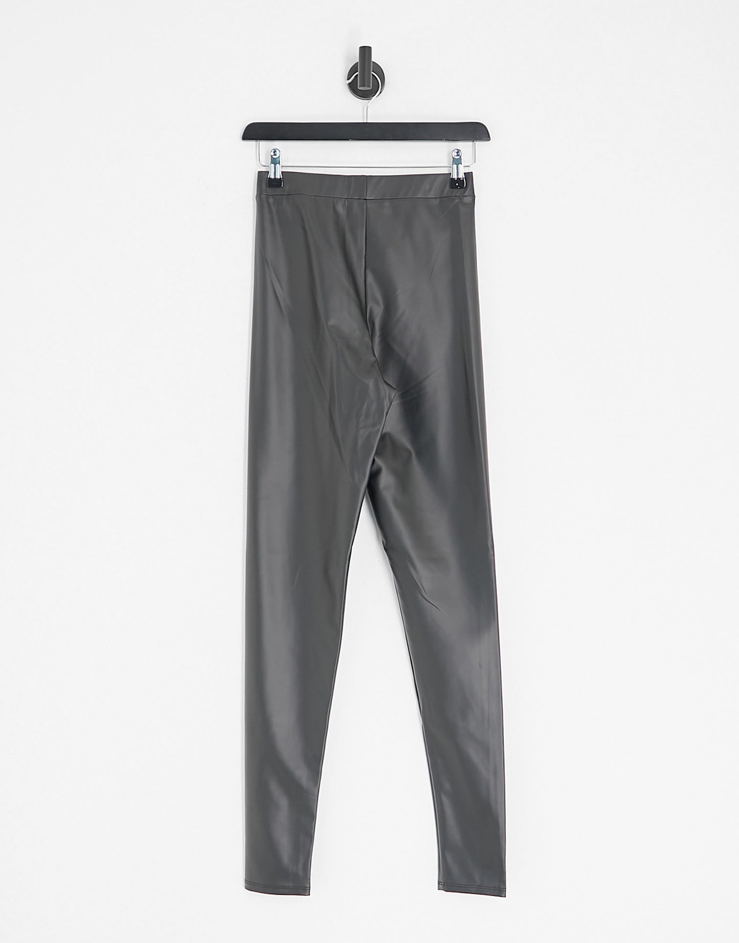 Topshop Tall faux leather legging in black