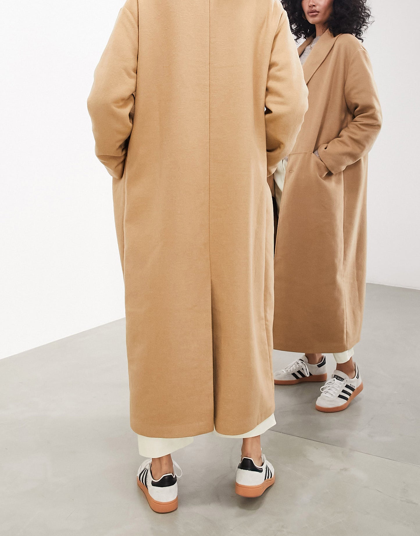 ASOS EDITION wool mix clean maxi coat in camel