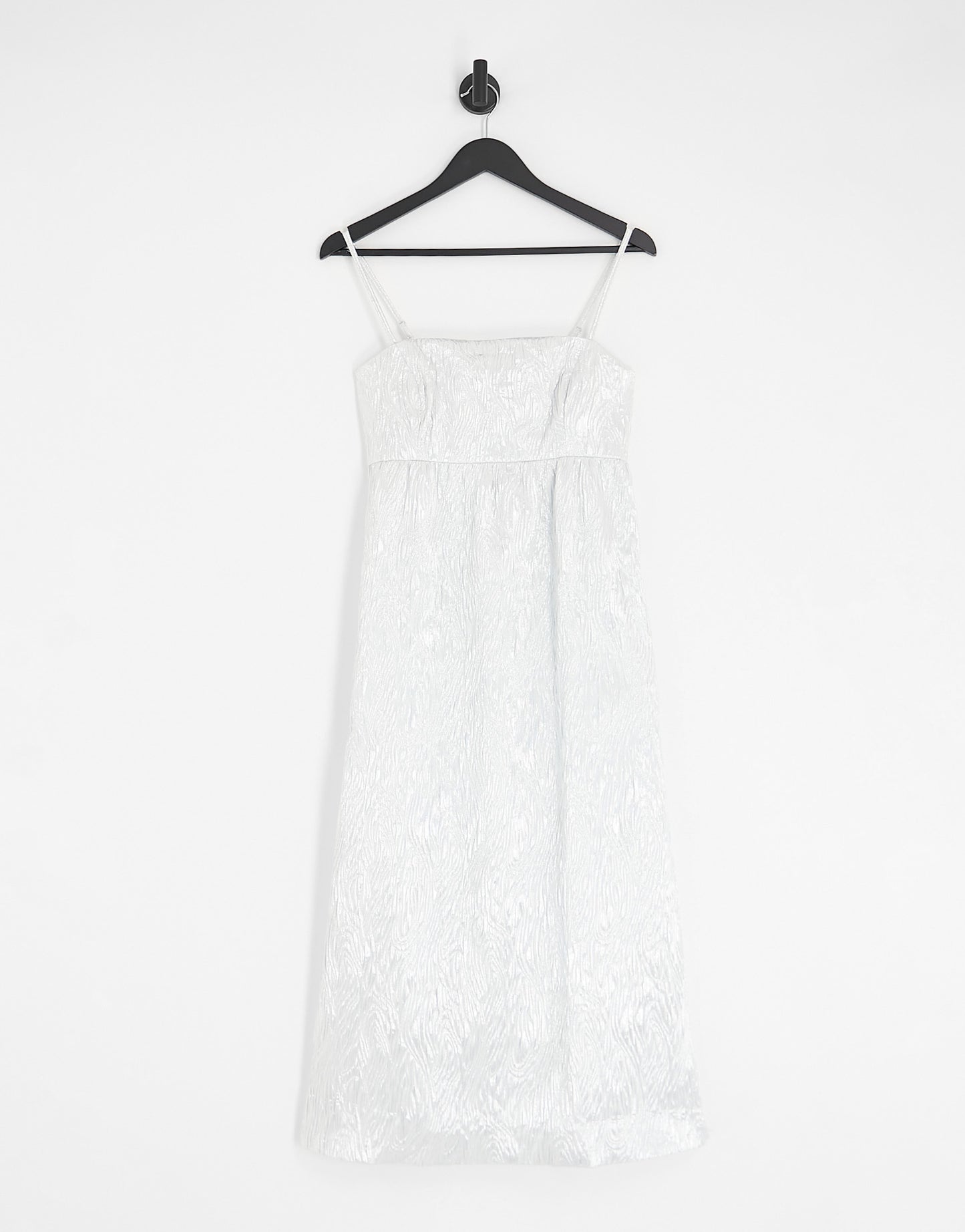 Nobody's Child texture jacquard midi dress in silver