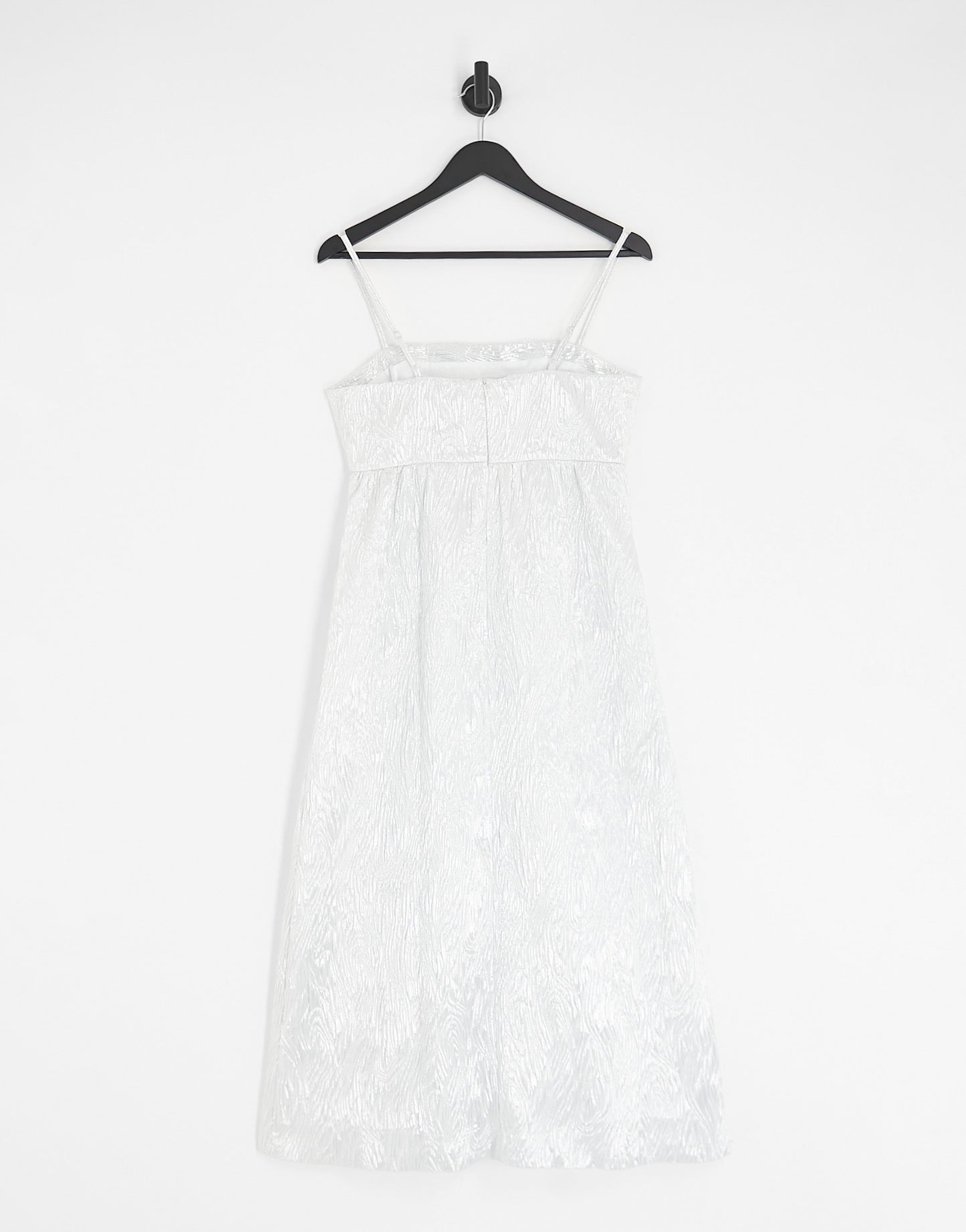 Nobody's Child texture jacquard midi dress in silver
