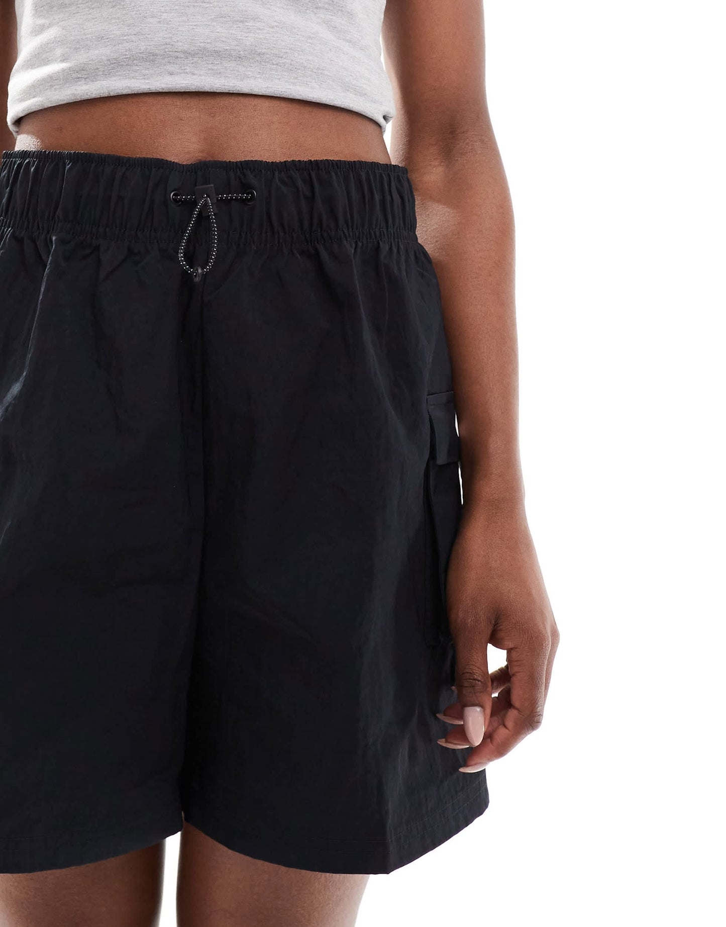Nike Essential swoosh cargo shorts in black