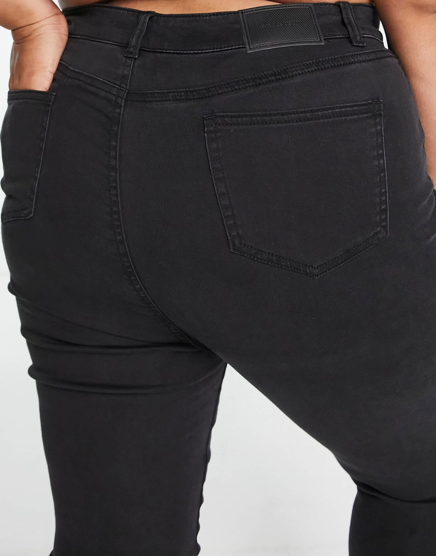 Simply be high waist skinny jeans in black