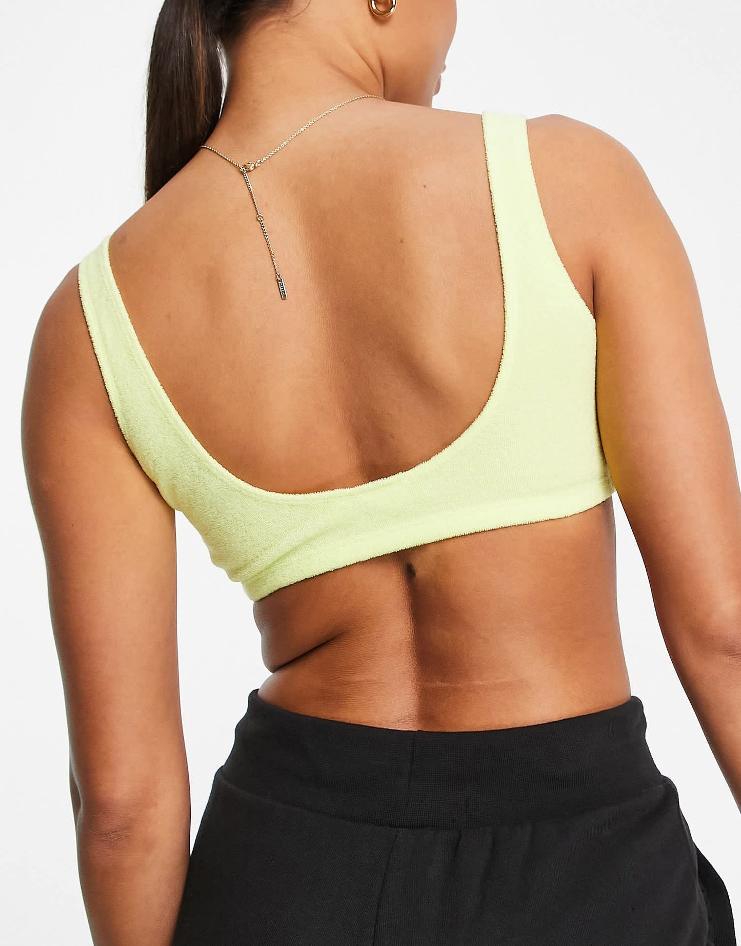 adidas Originals bralette top in yellow