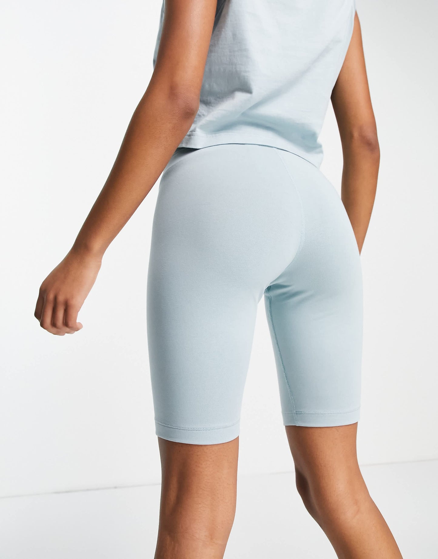 Nike Essential retro legging shorts in cave ocean blue