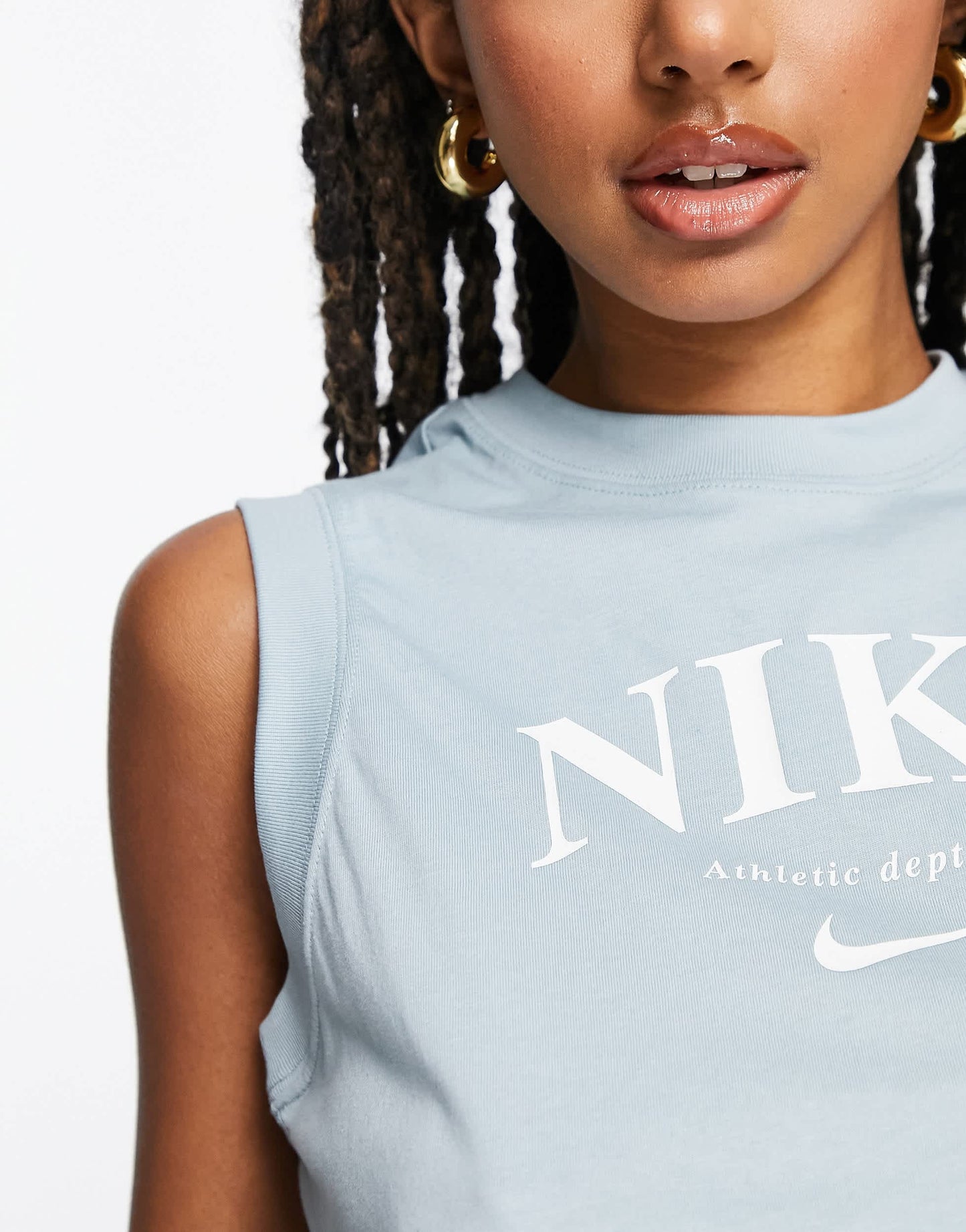 Nike Essential retro tank top in ocean blue