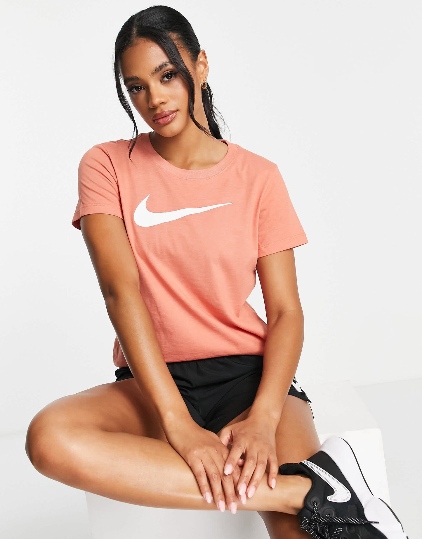 Nike Running Swoosh t-shirt in pink