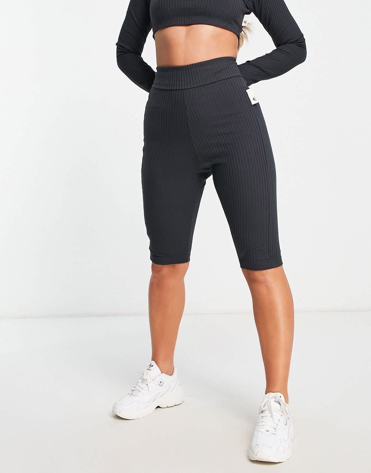 adidas Training Studio Lounge legging shorts in black