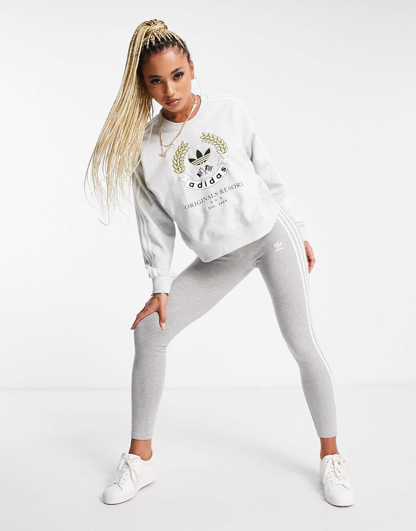 adidas Originals resort sweatshirt in grey