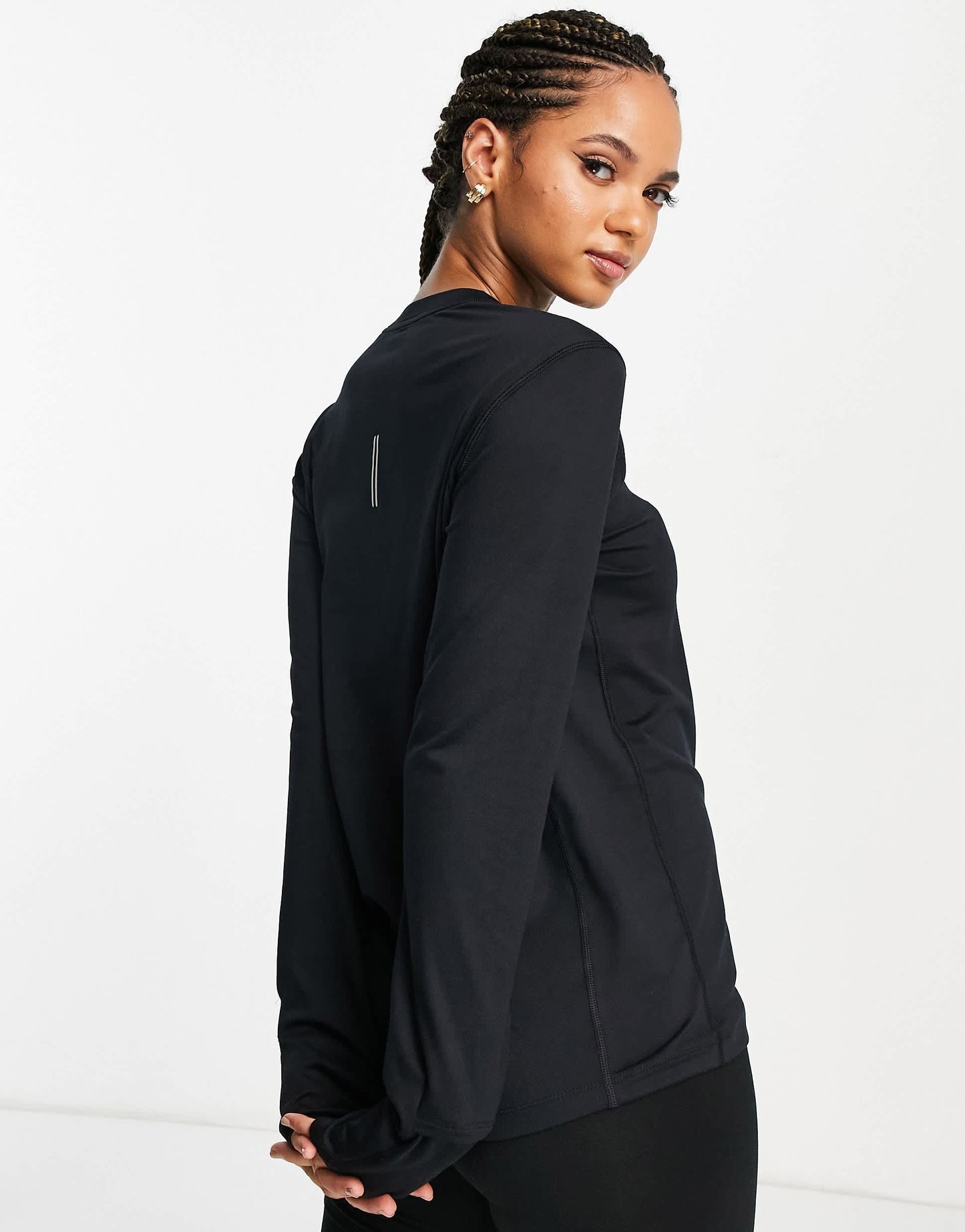 Nike Running Element Dri-FIT crew long sleeve t-shirt in black