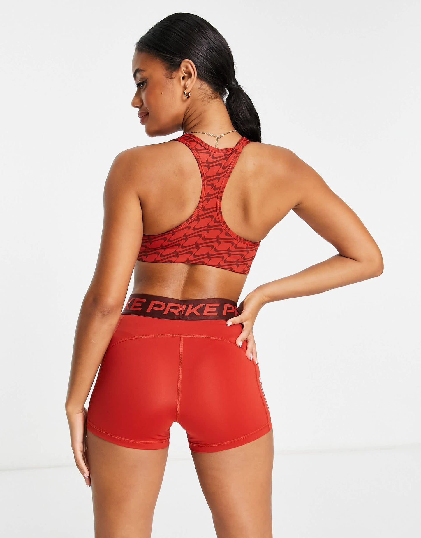 Nike Pro Training GRX 3 inch booty shorts in dark orange