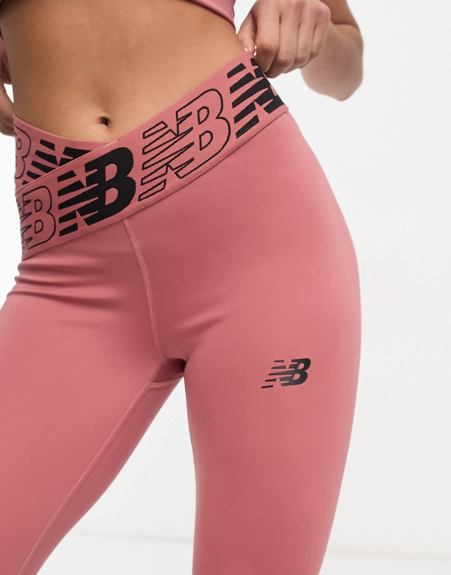 New Balance Running Relentless leggings in dusky pink