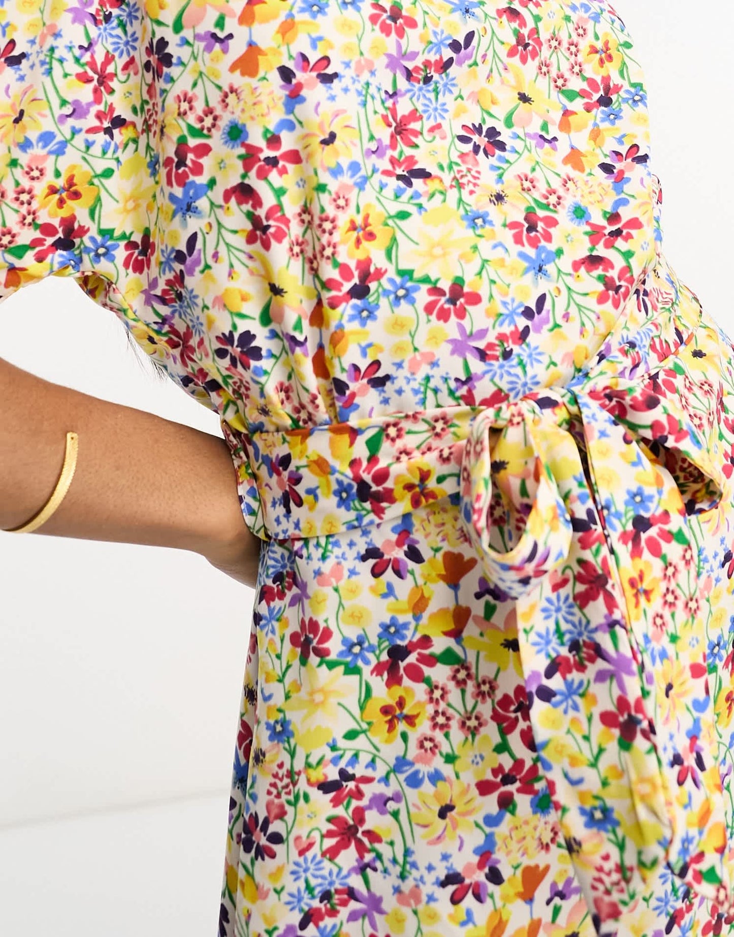 AX Paris mini skater dress in white floral