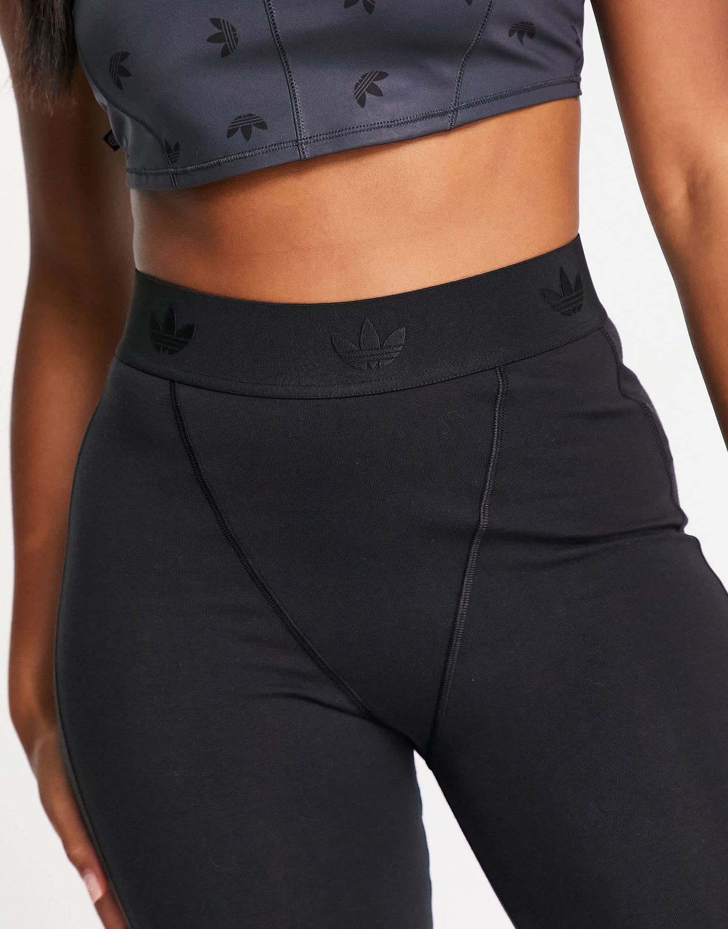 adidas Originals Luxe Lounge legging shorts in black