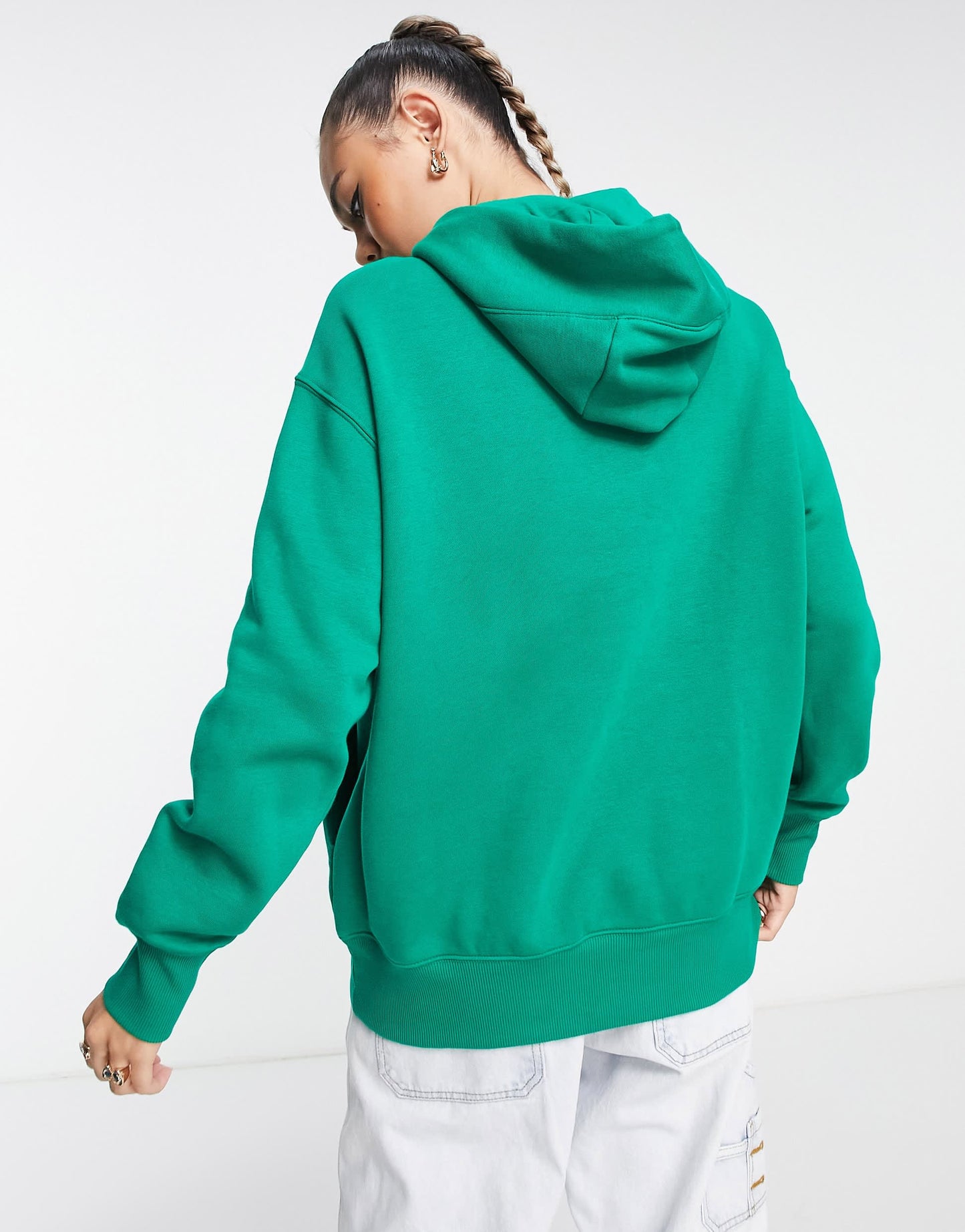 Nike Phoenix Fleece oversized pullover hoodie in malachite green