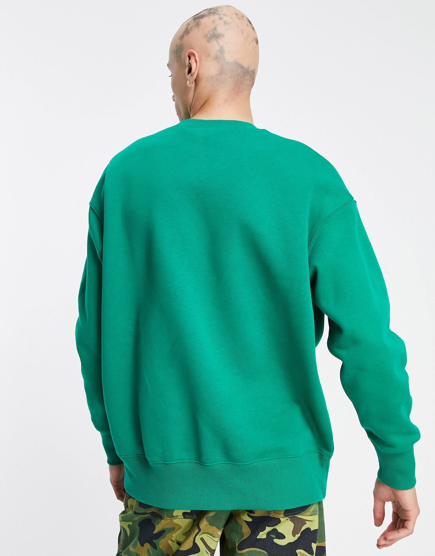 Nike Phoenix Fleece oversized crew sweatshirt in malachite green