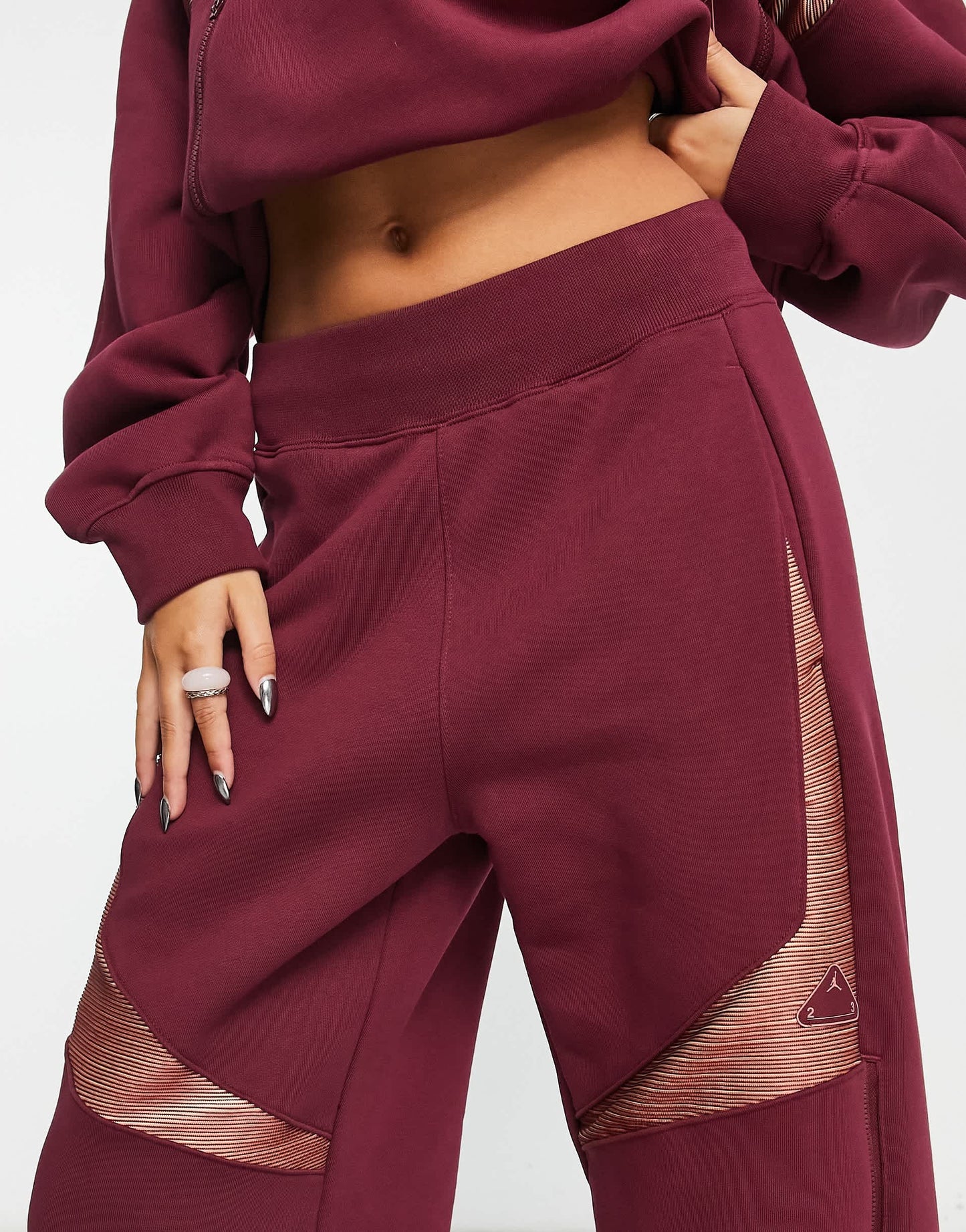 Jordan 23E fleece joggers in cherrywood red