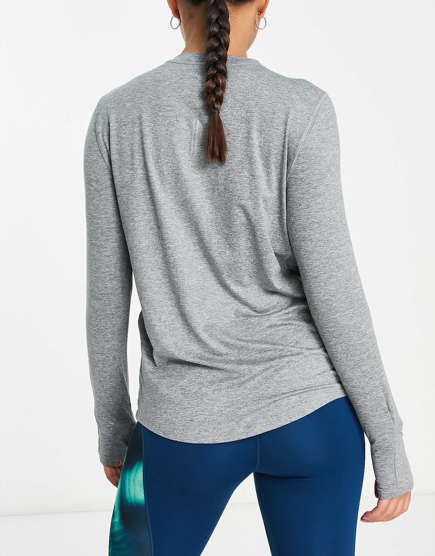 Nike Running Element Dri-FIT crew top in grey