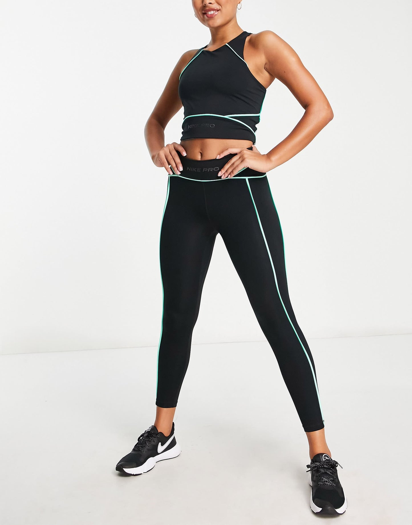 Nike Pro Training Membership Dri-FIT cropped top in black
