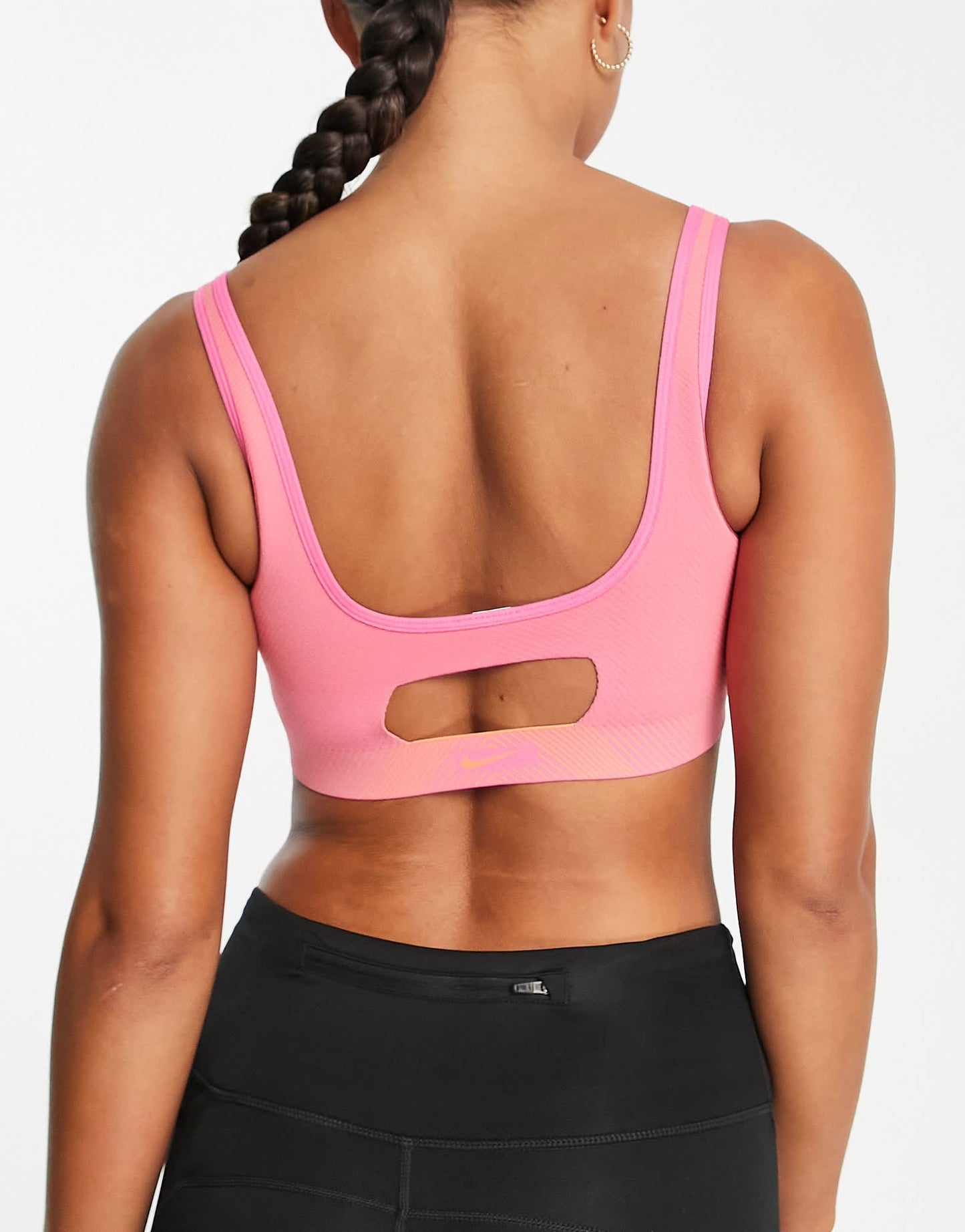 Nike Yoga Dri-FIT ADV Indy seamless light support sports bra in pink