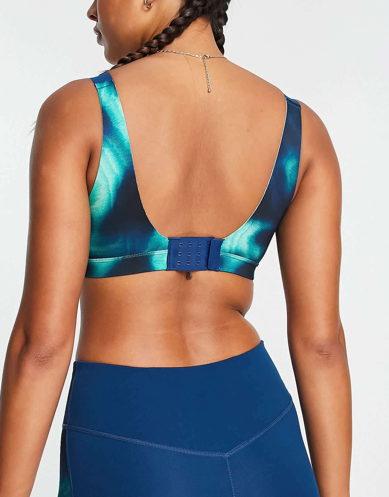 Nike Training Icon Clash Alpha Dri-FIT high support sports bra in teal blue