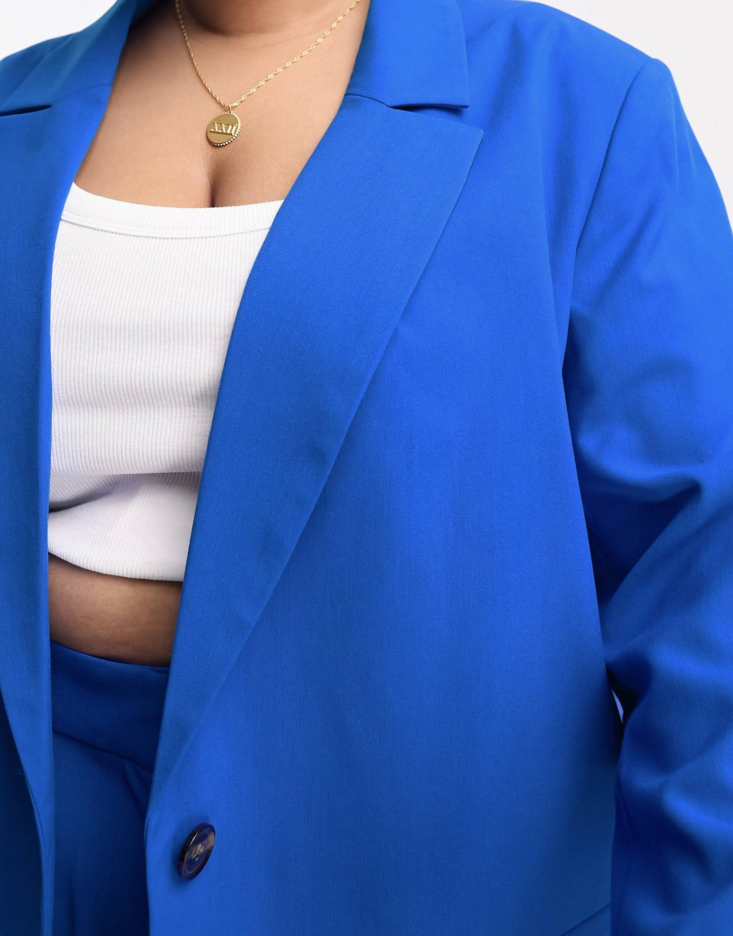 ASOS DESIGN Curve oversized suit blazer in electric blue