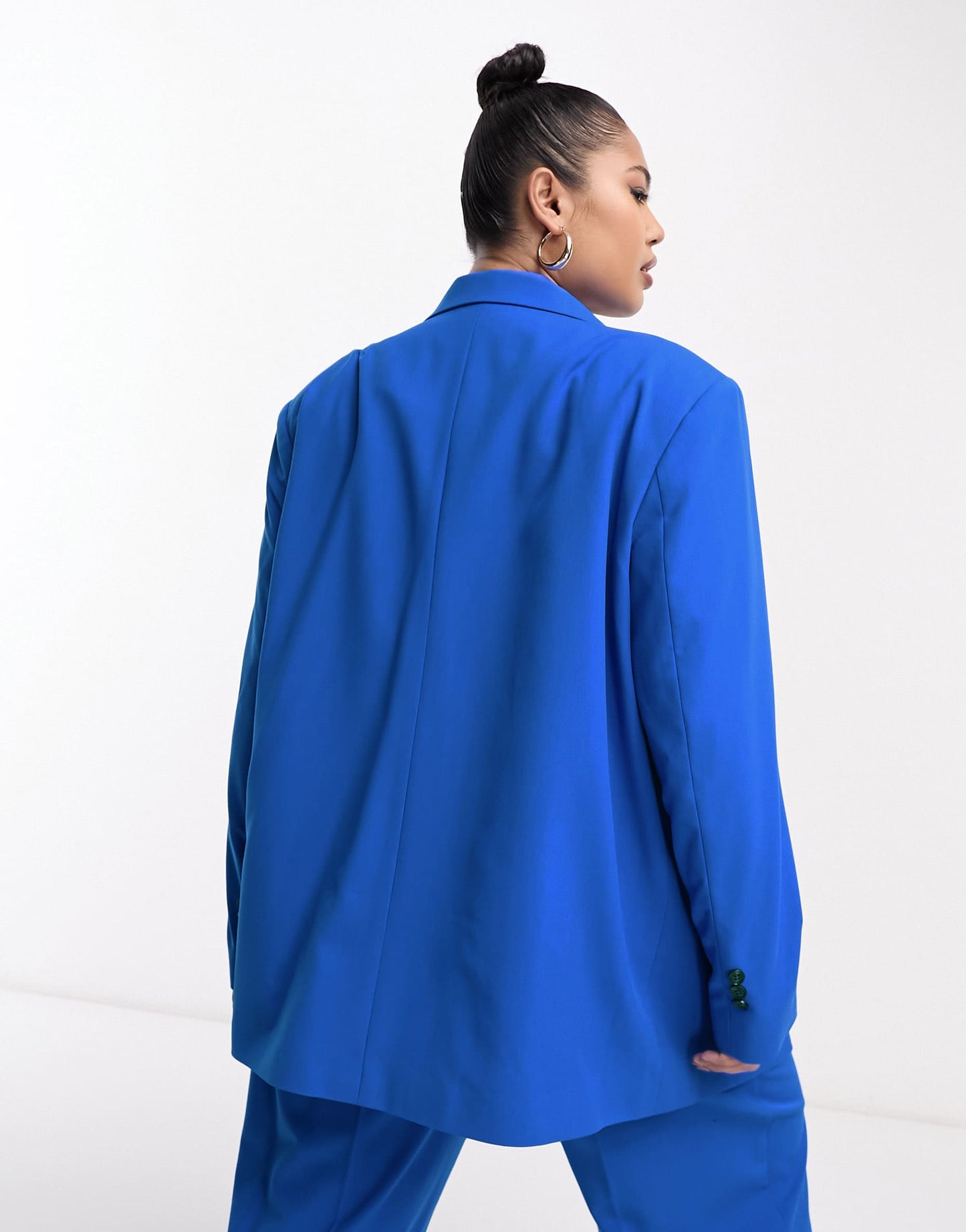 ASOS DESIGN Curve oversized suit blazer in electric blue
