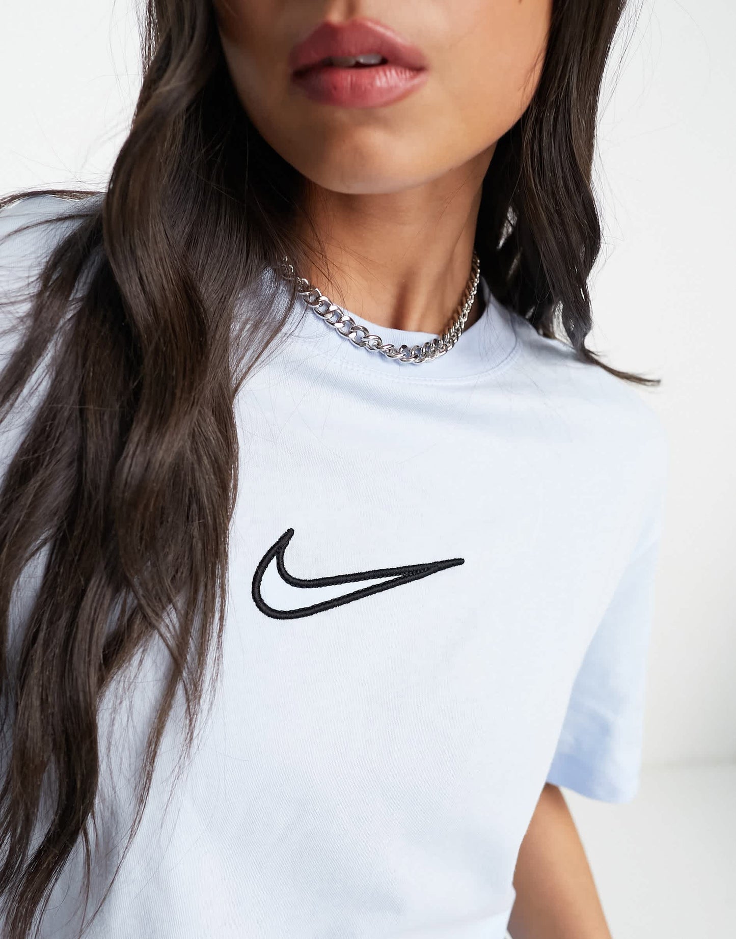 Nike Midi Swoosh t-shirt in celestine blue