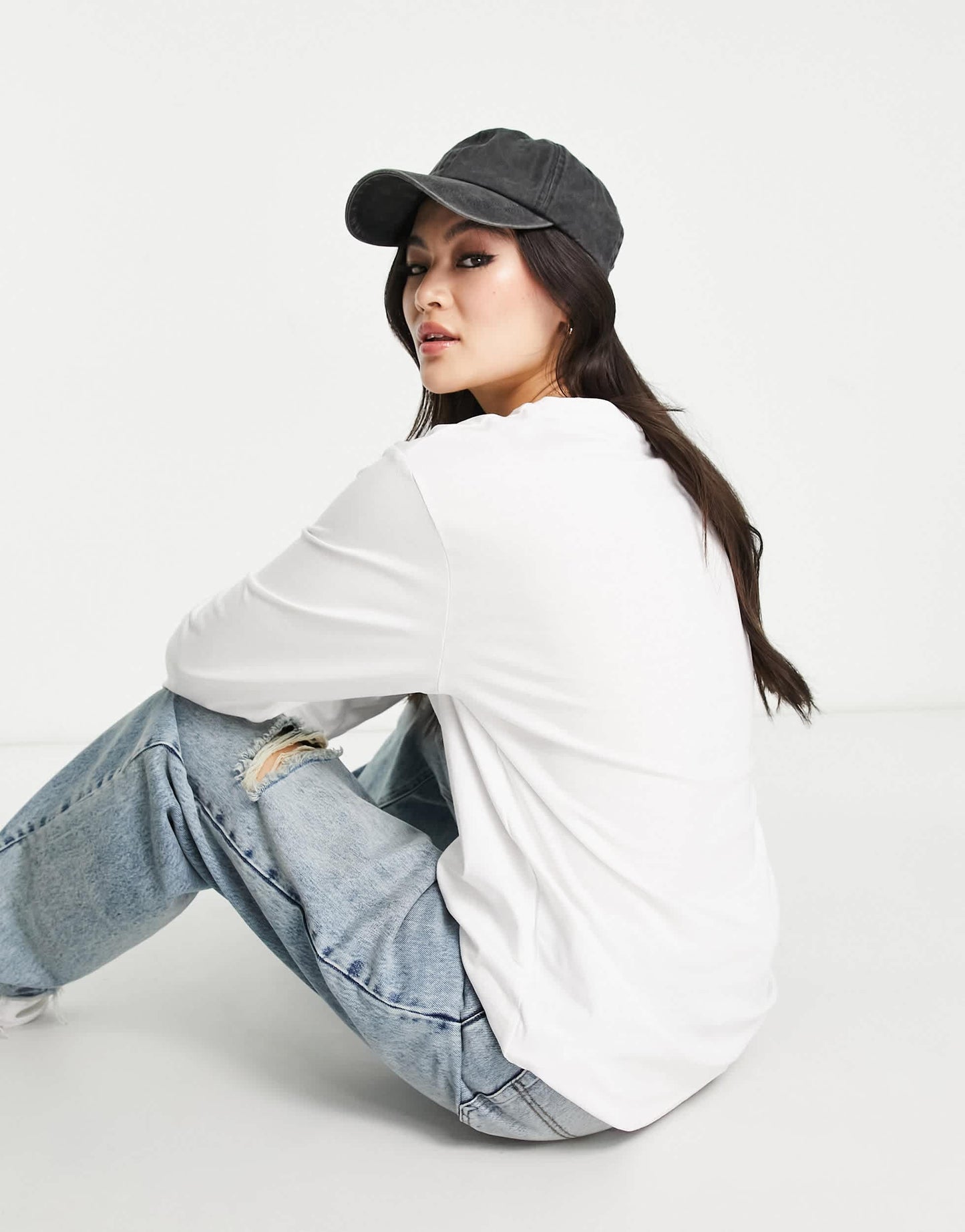 Fila long sleeve t-shirt with varsity logo in white