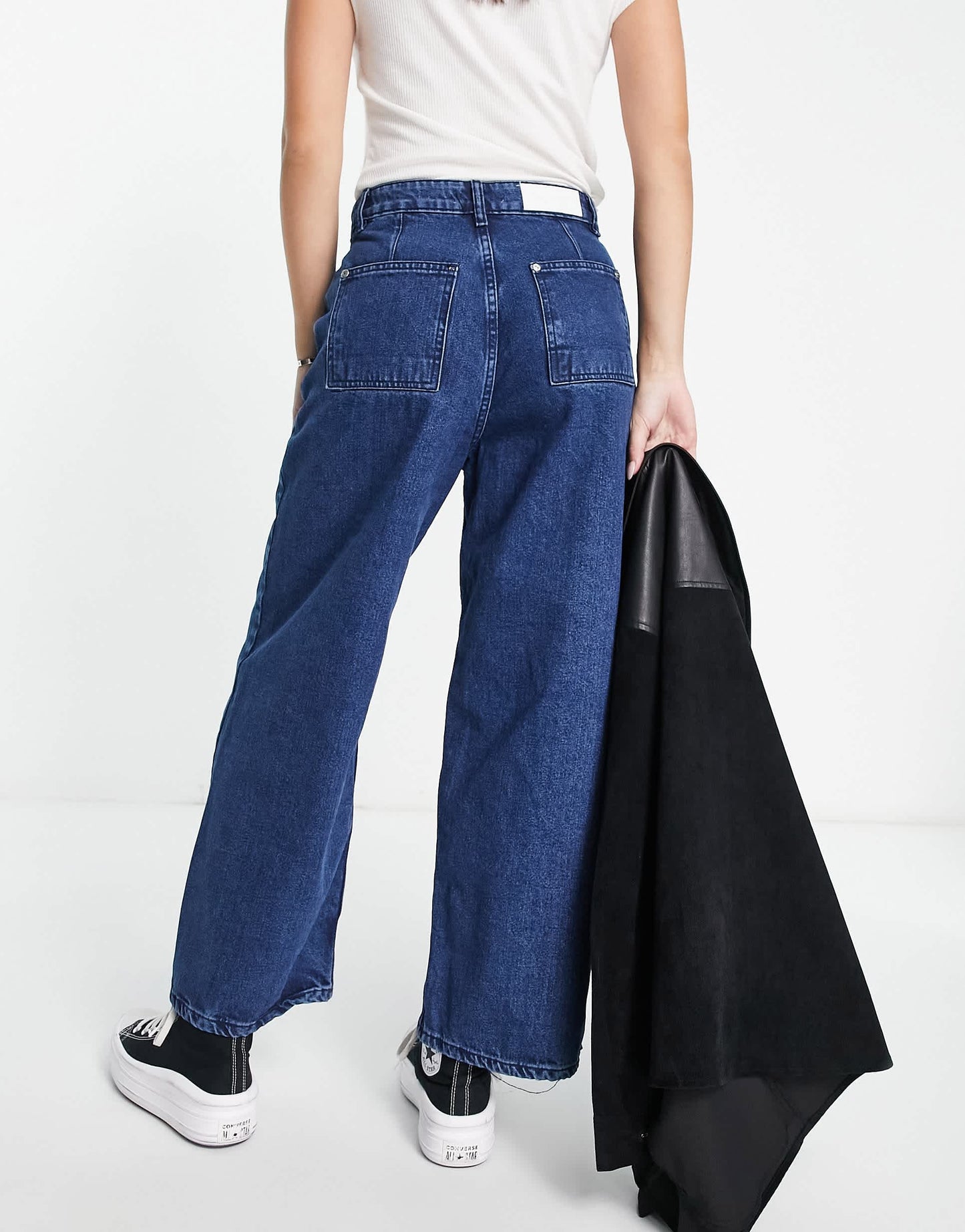 Bolongaro Trevor Abigal barrel leg high waist jeans in indigo blue