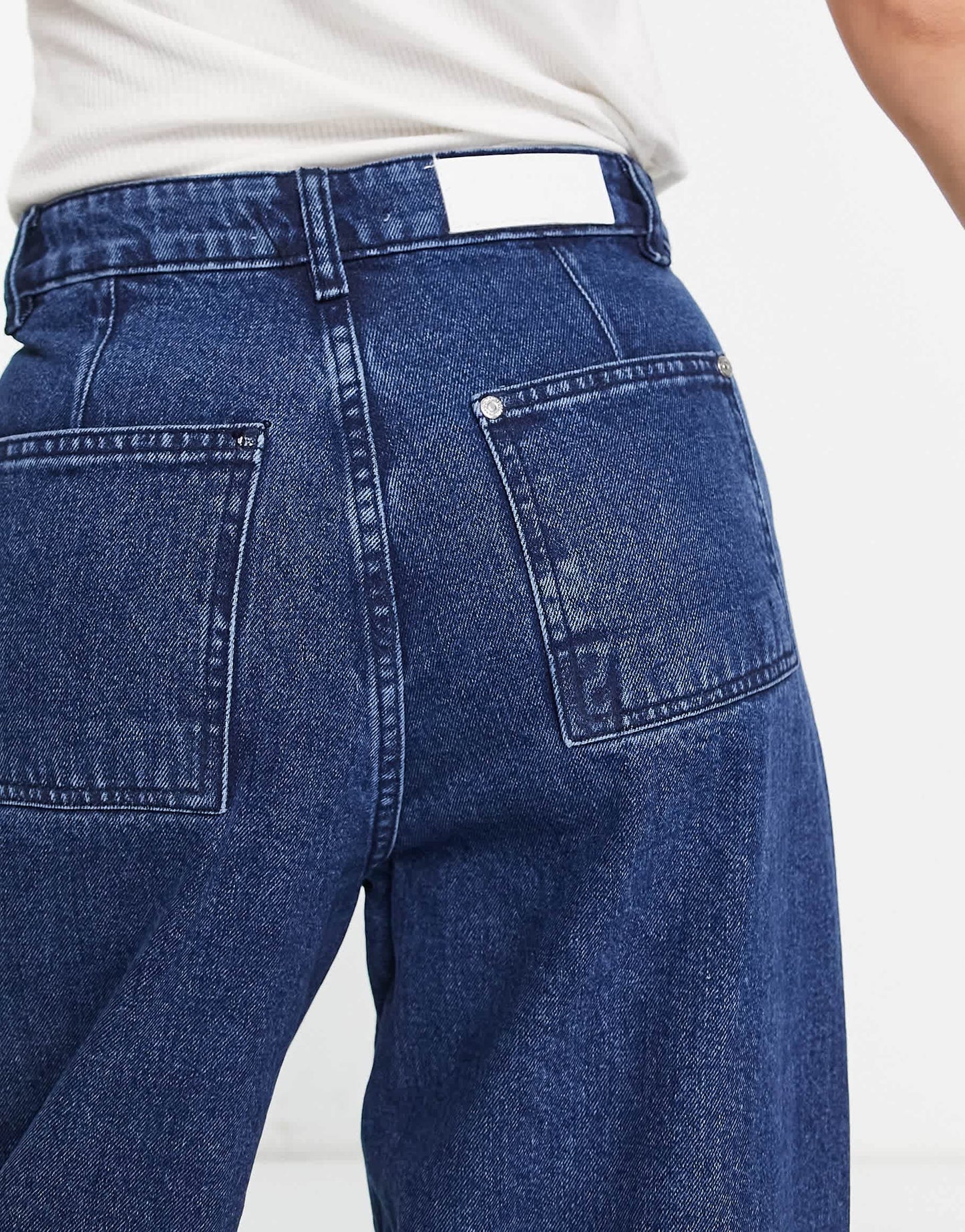 Bolongaro Trevor Abigal barrel leg high waist jeans in indigo blue