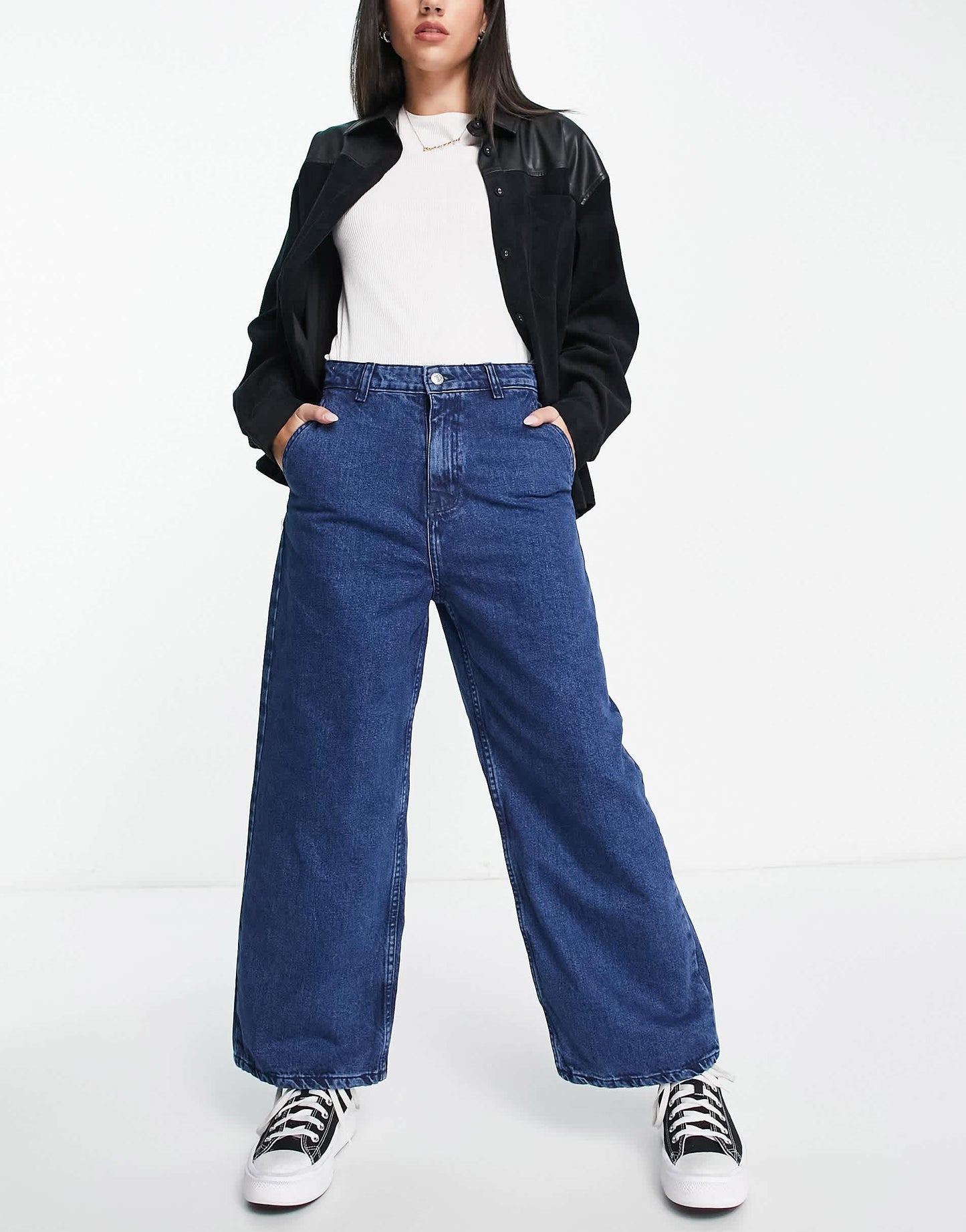 Bolongaro Trevor Abigal barrel leg high waist jeans in indigo blue