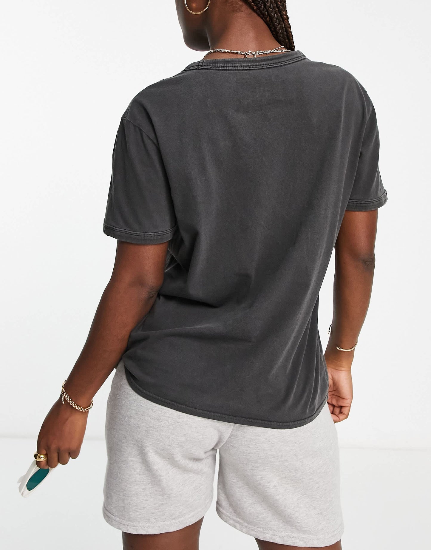 Volcom oversized t shirt in black