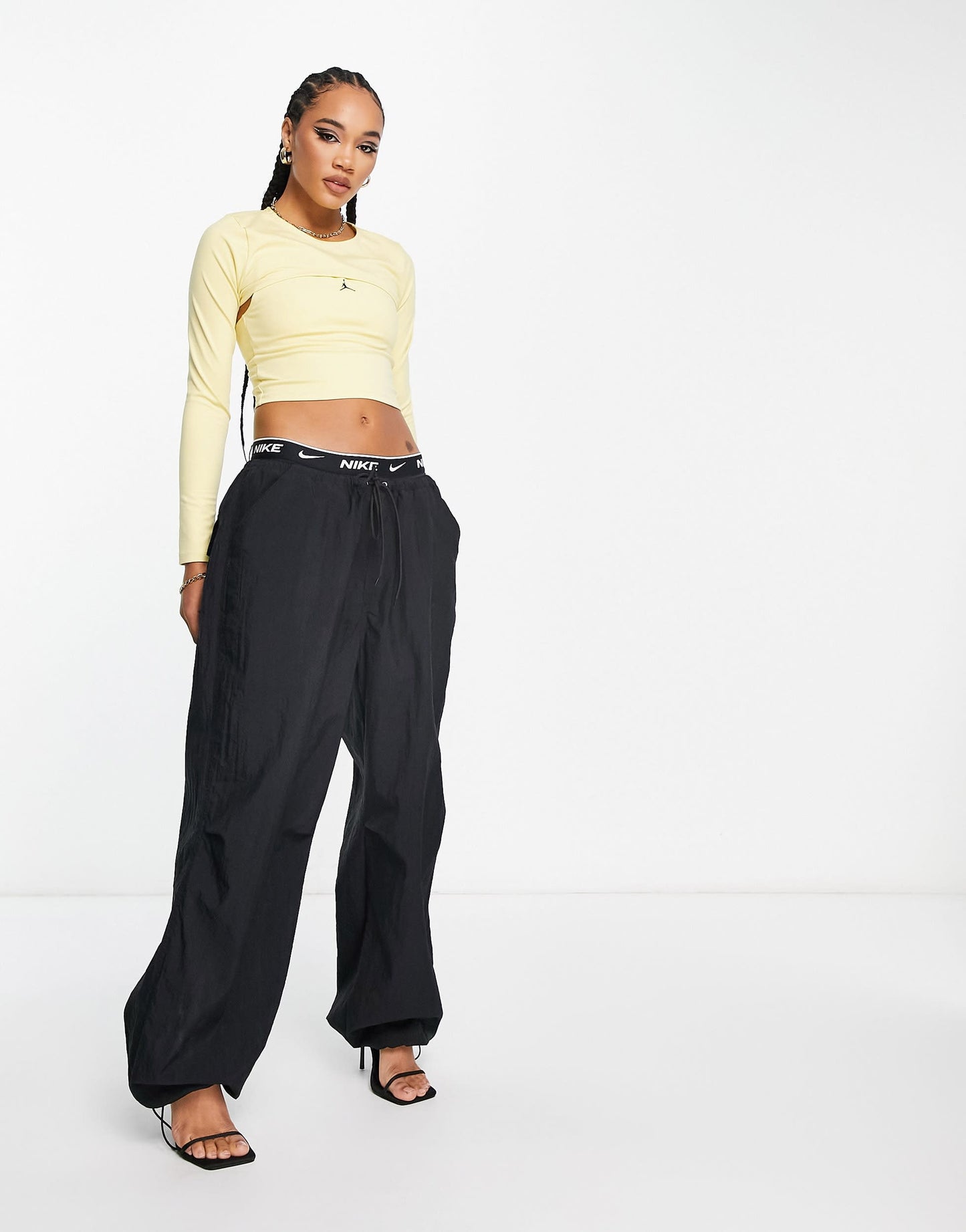 Jordan Sport 2 in 1 long sleeve t-shirt in lemon