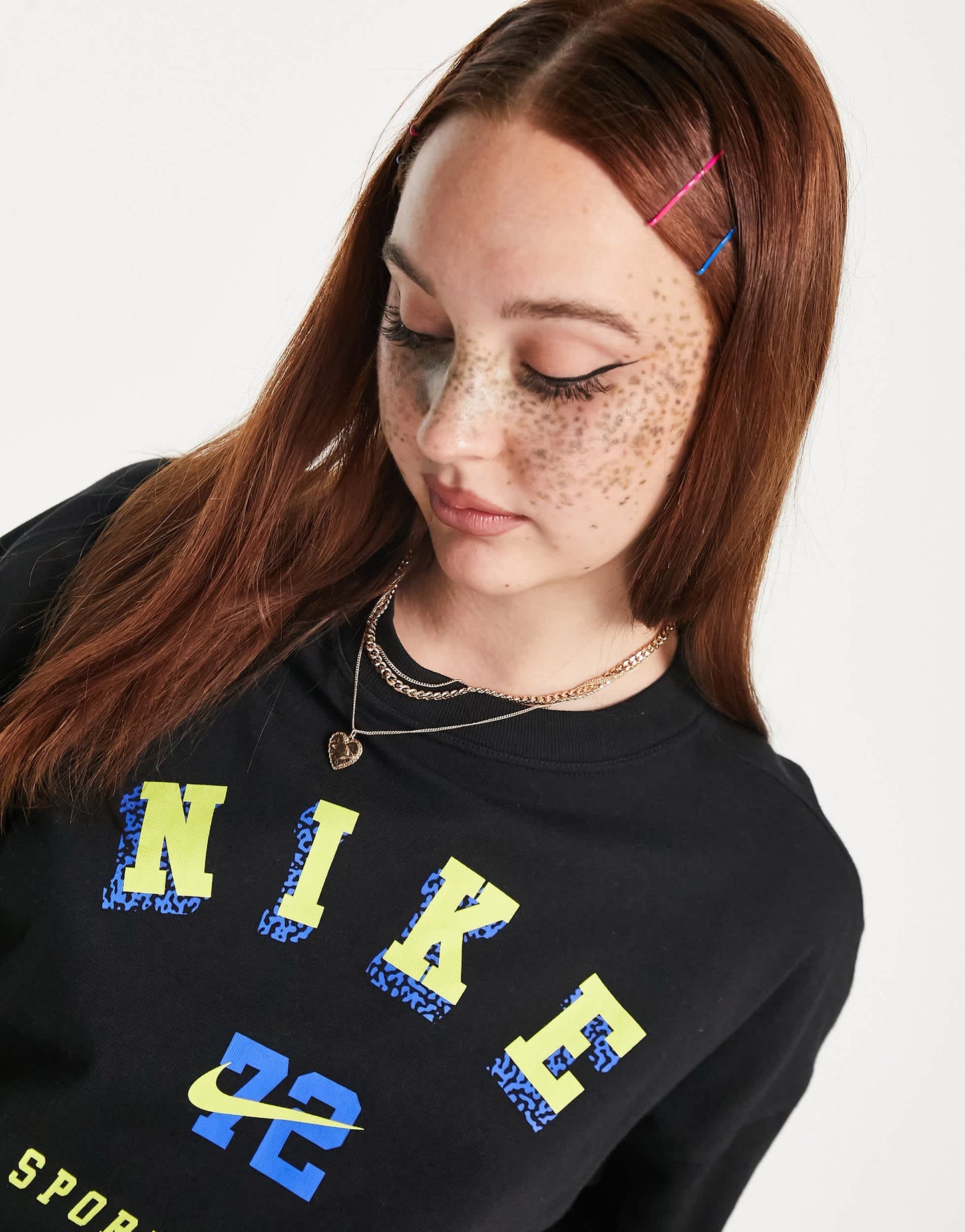 Nike Sportswear varsity logo t-shirt in black