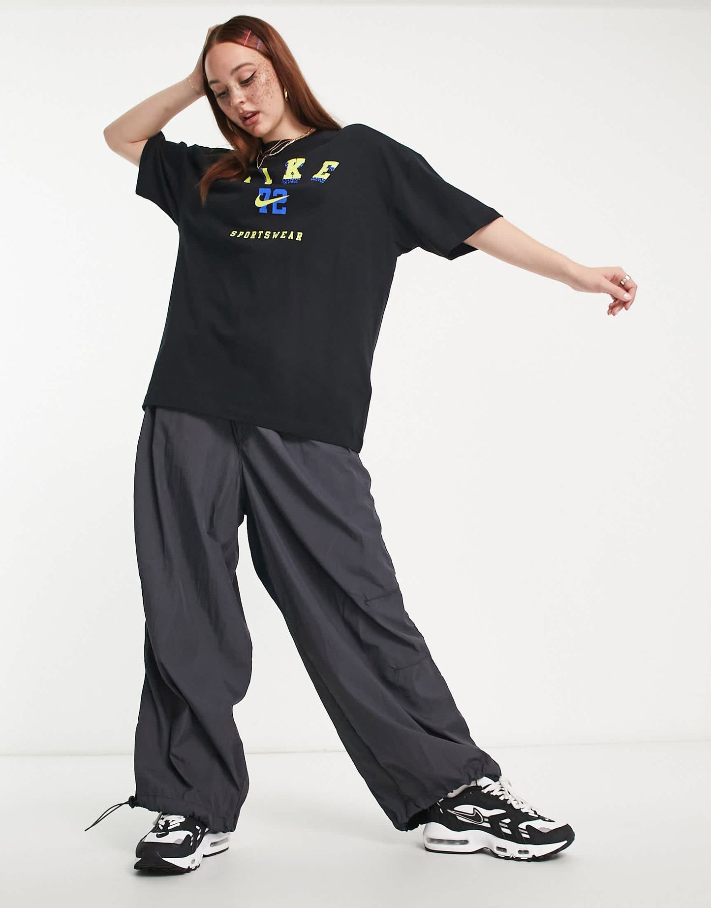 Nike Sportswear varsity logo t-shirt in black
