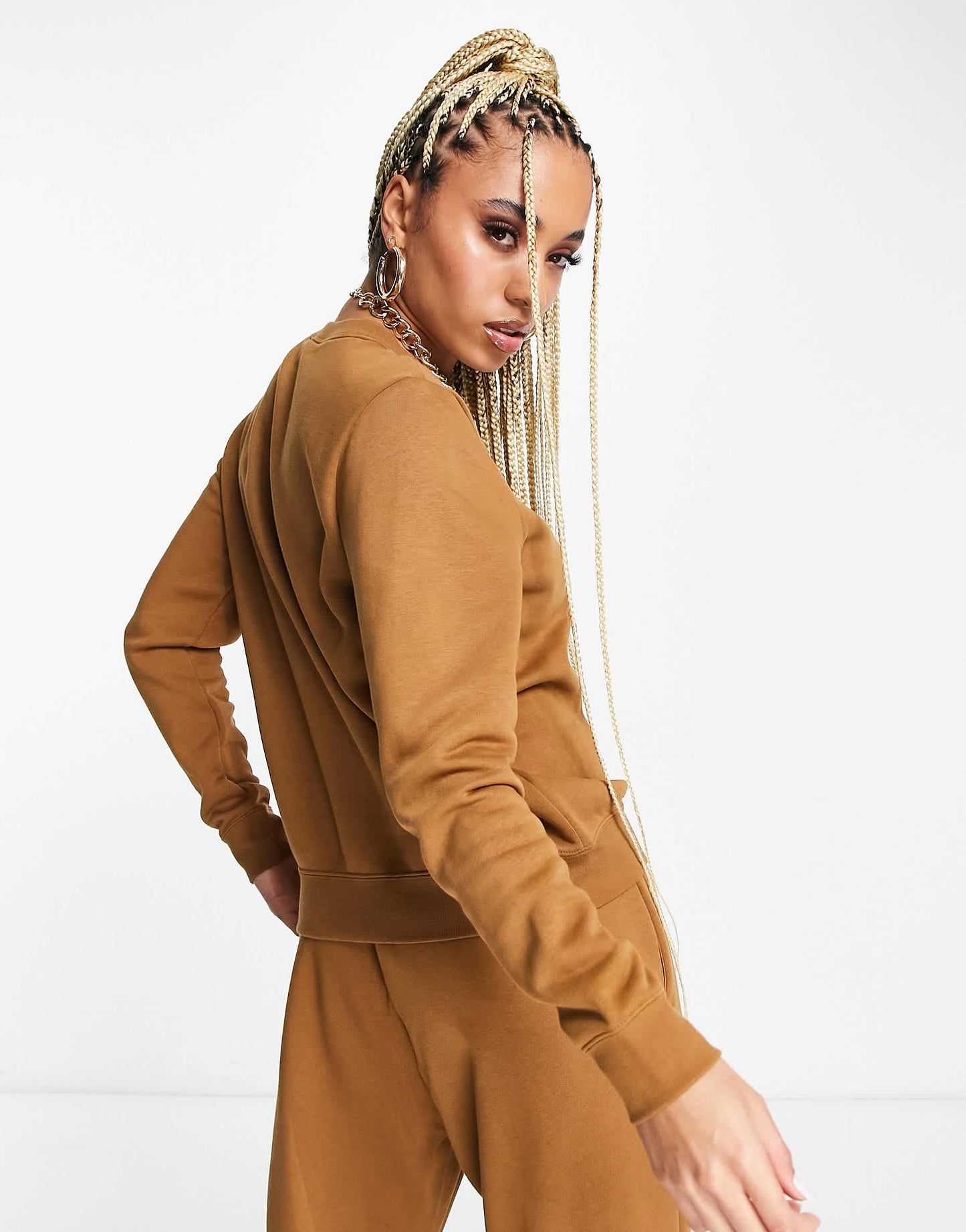 Nike Club fleece sweatshirt in ale brown