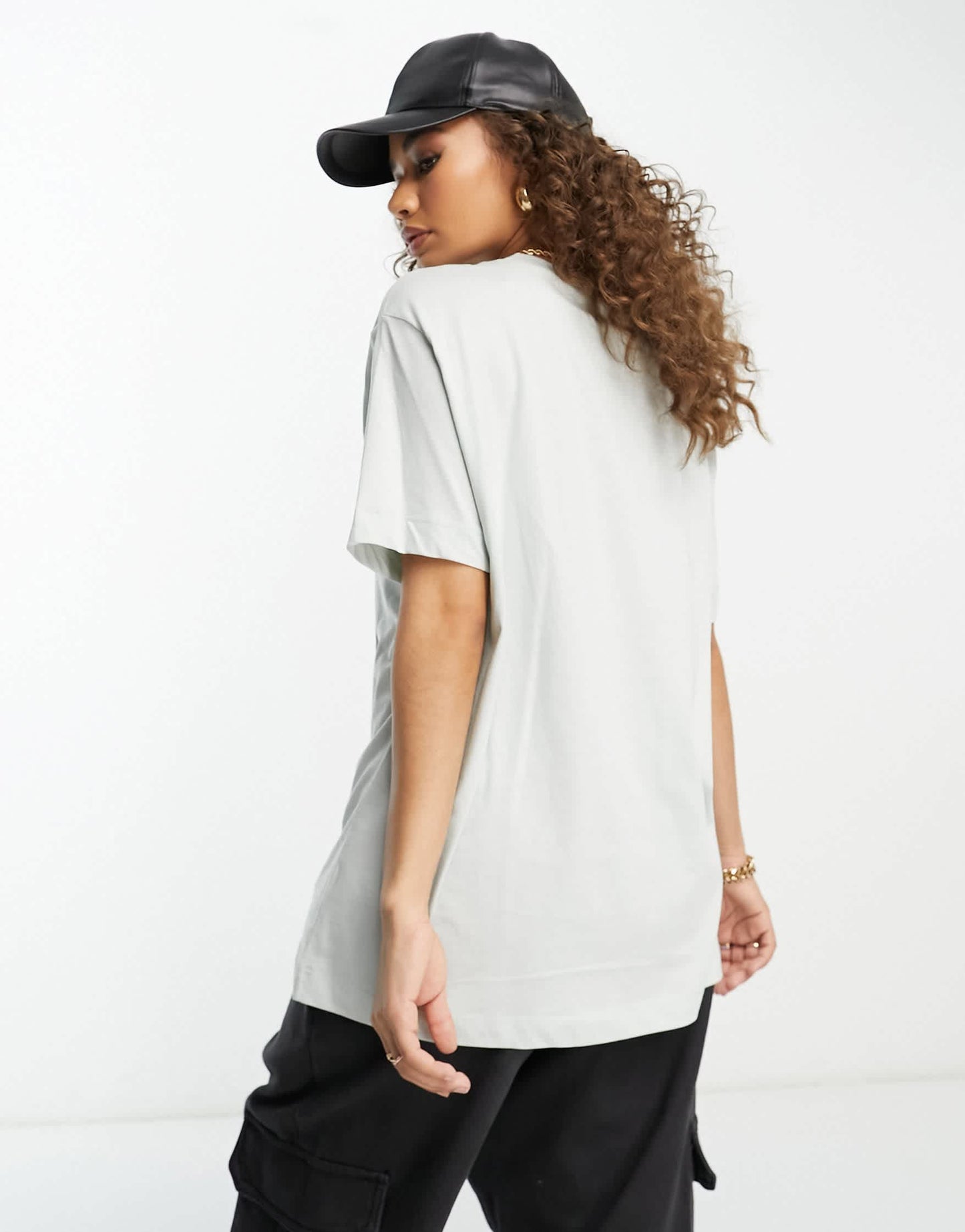 Nike Midi Swoosh t-shirt in silver