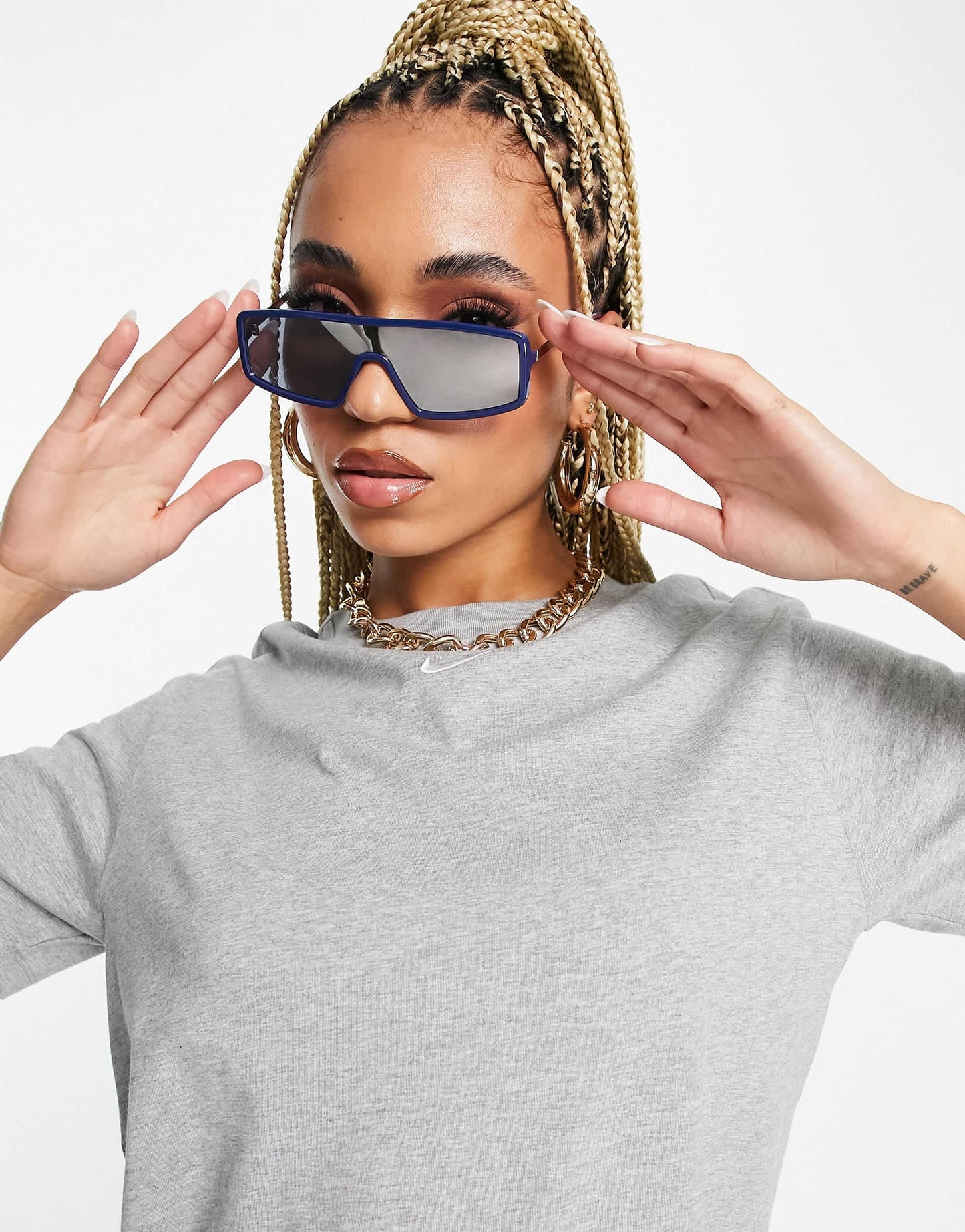 Nike Chill knit t-shirt dress in grey