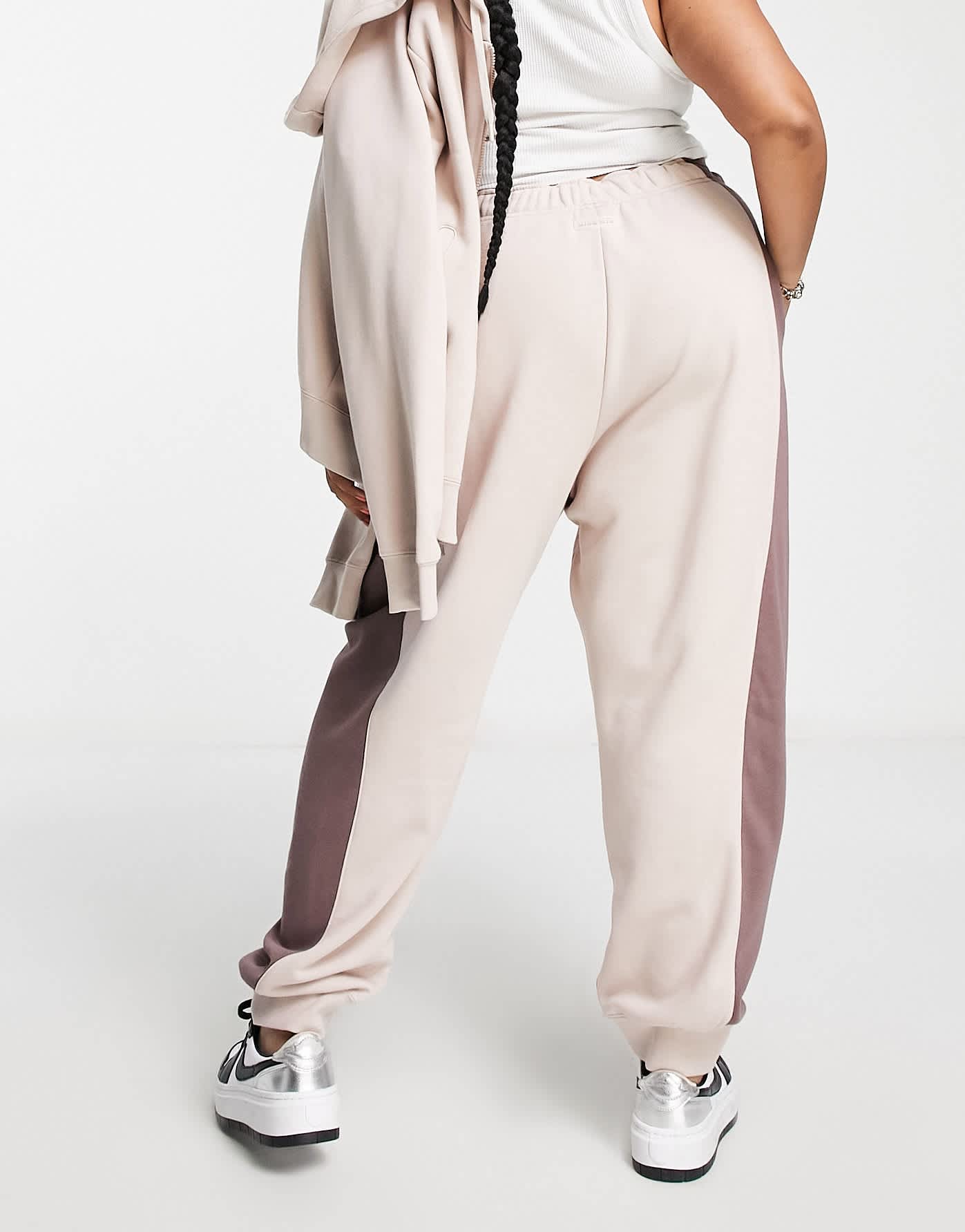 Nike Air Plus fleece joggers in stone